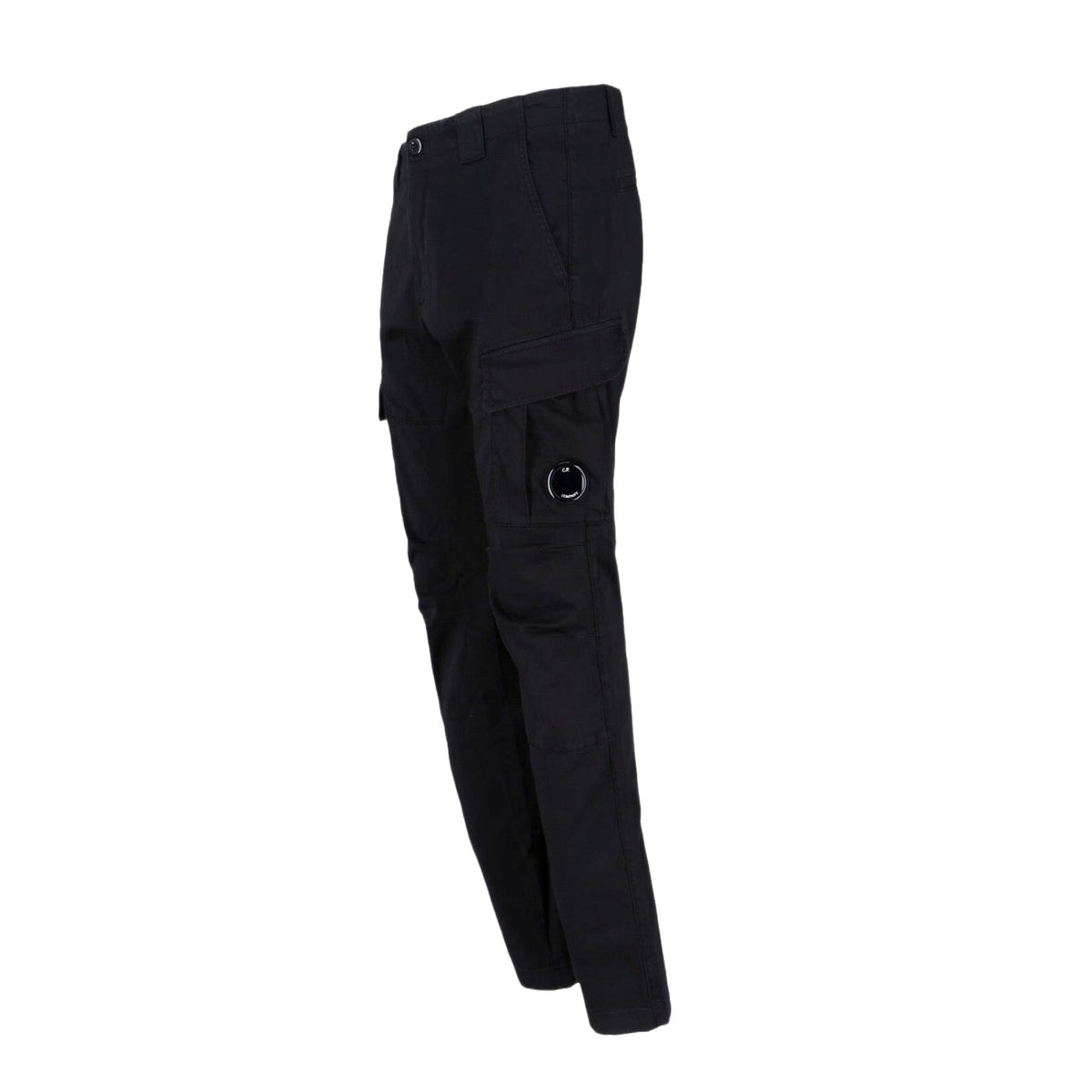 CP Company Satin Stretch Cargo Pants - 999 Black - Escape Menswear