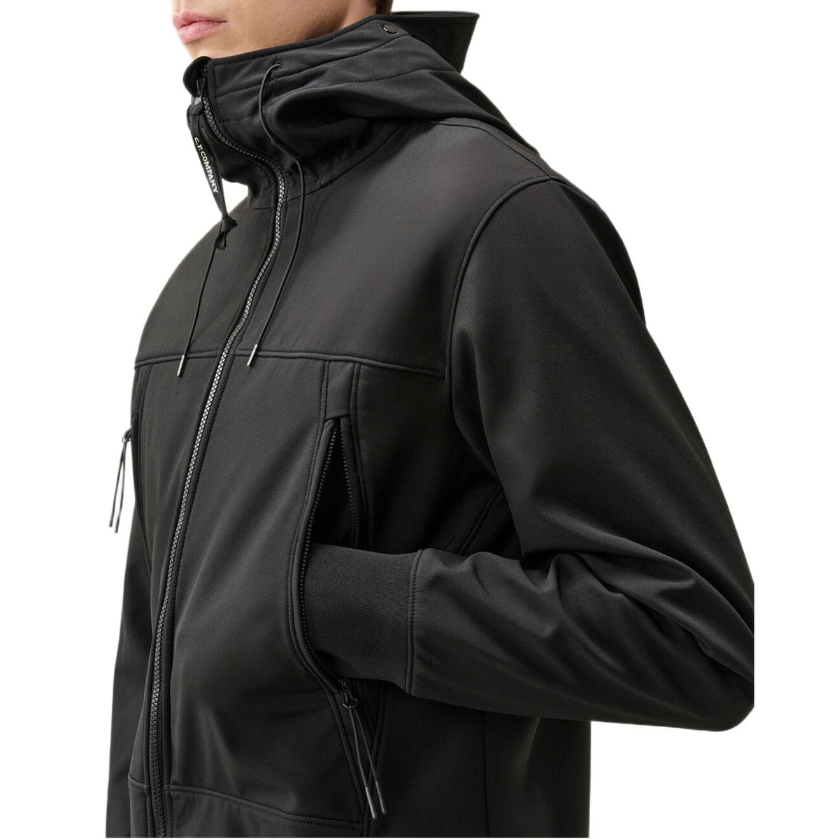 C.P. Company Shell-R Goggle Jacket - 999 Black - Escape Menswear