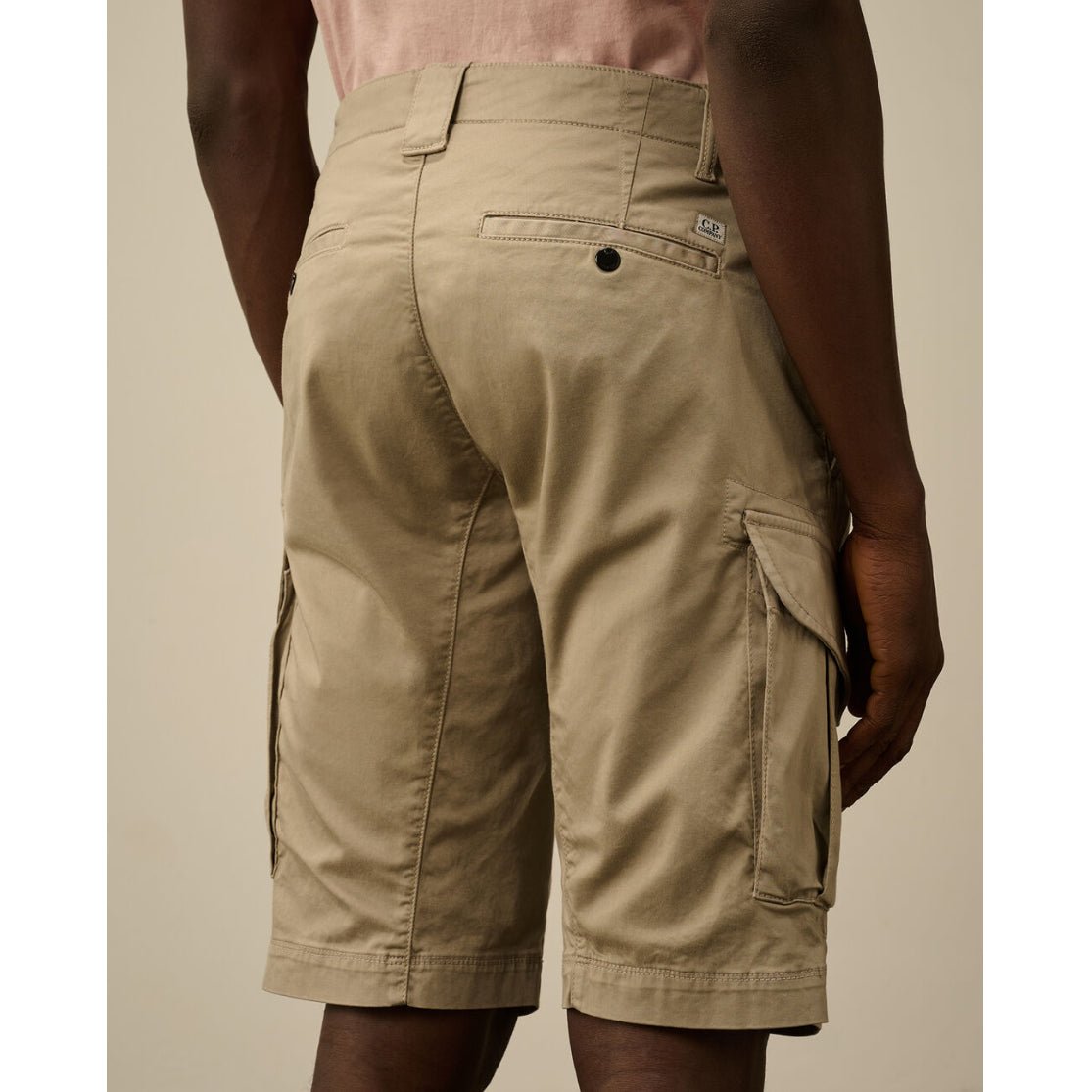 CP Company Stretch Cargo Shorts - 327 Beige - Escape Menswear