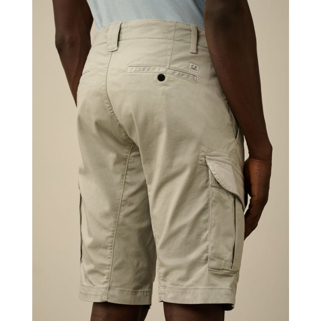 CP Company Stretch Cargo Shorts - 800 B Fox Grey - Escape Menswear