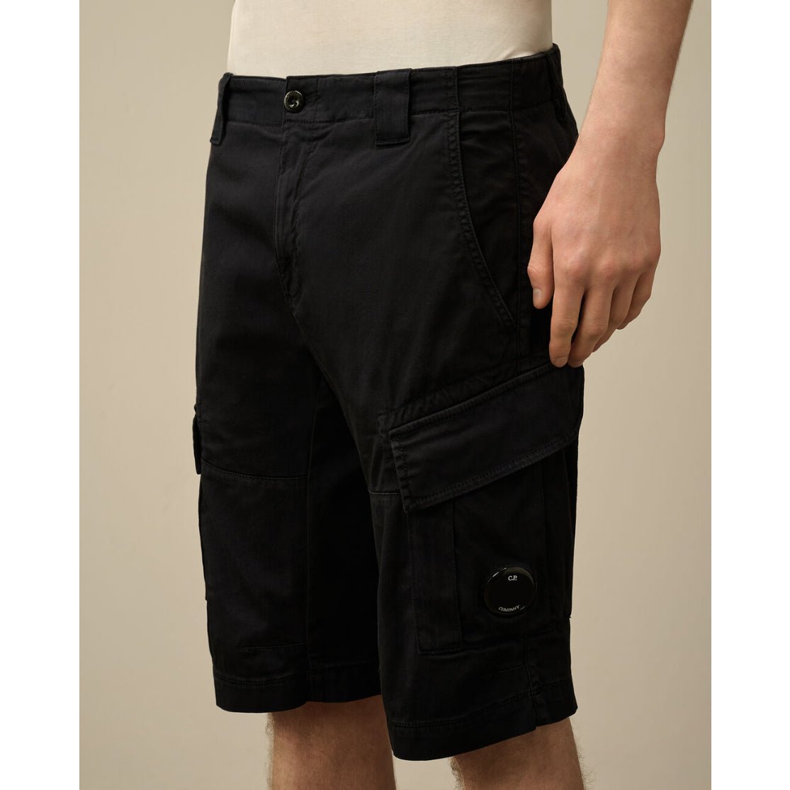 CP Company Stretch Cargo Shorts - 888 Total Eclipse - Escape Menswear