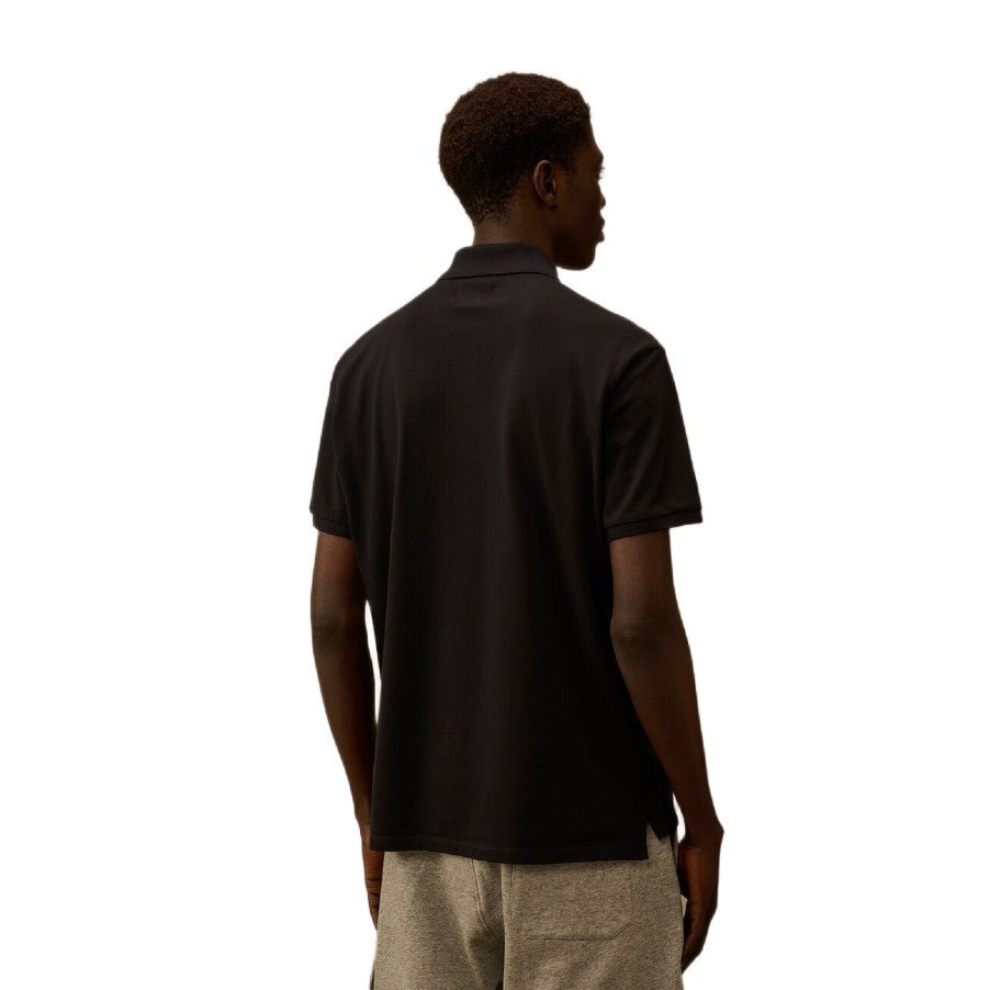 CP Company Stretch Piquet Point Collar Polo Shirt - 888 Total Eclipse - Escape Menswear