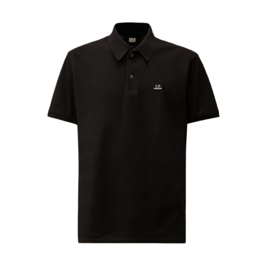 CP Company Stretch Piquet Point Collar Polo Shirt - 888 Total Eclipse - Escape Menswear