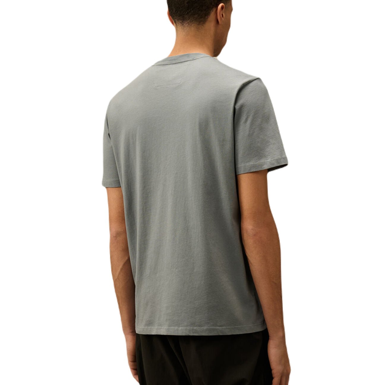 CP Company Vertical Logo T-Shirt - 872 Stormy W Blue - Escape Menswear