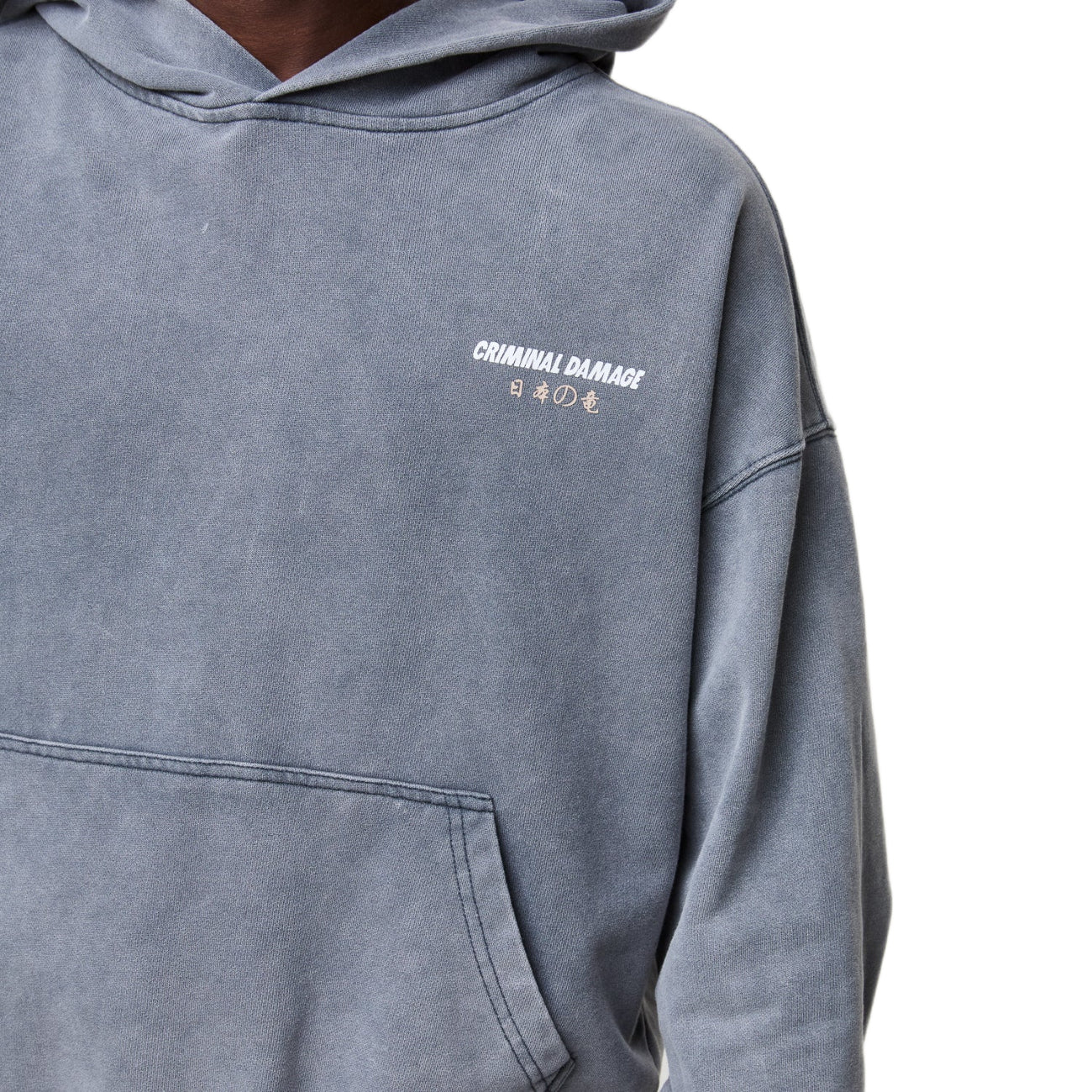 Criminal Damage Mythology Hoodie - Washed Grey - Escape Menswear