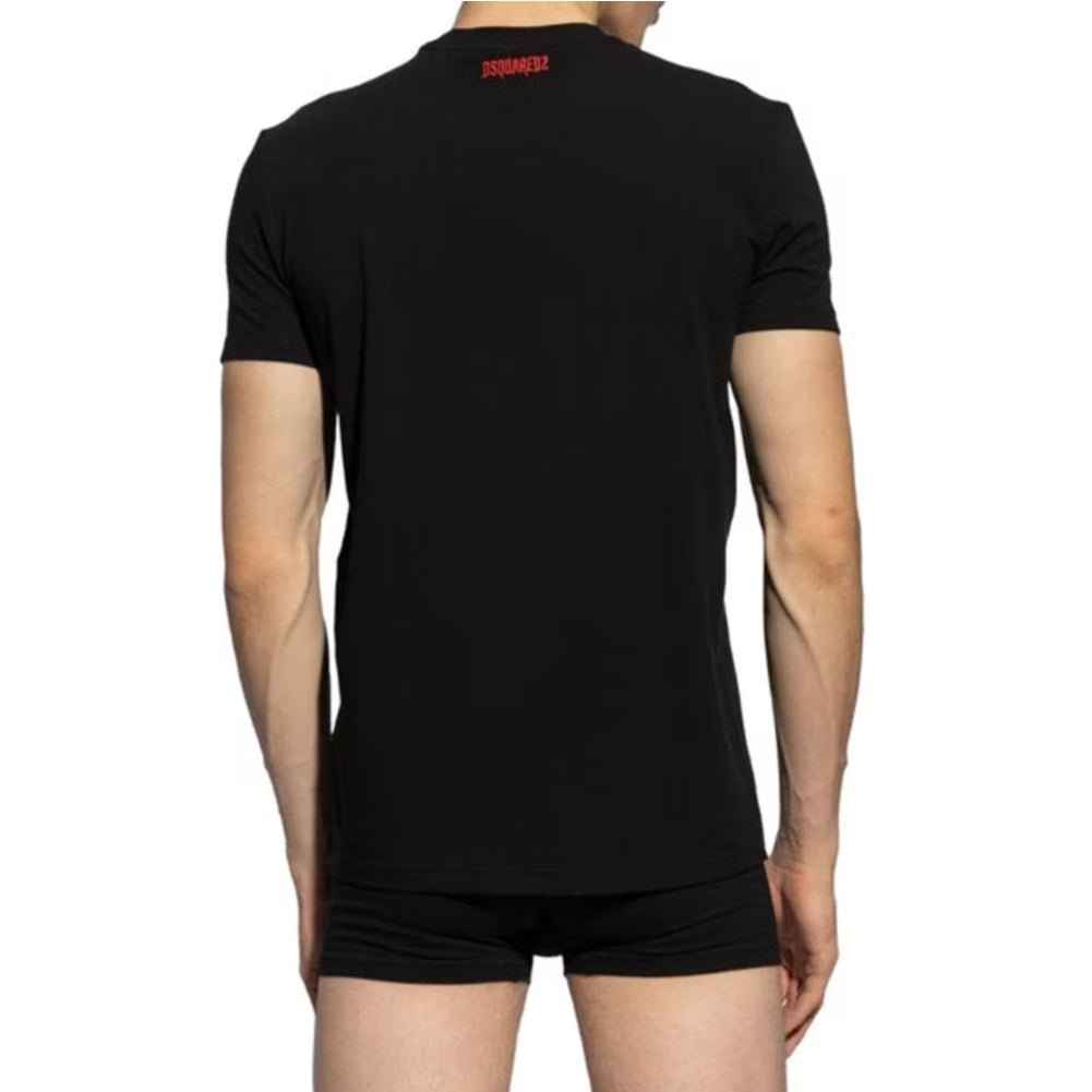 DSquared2 D9M205470 Round Neck T-Shirt - Black - Escape Menswear