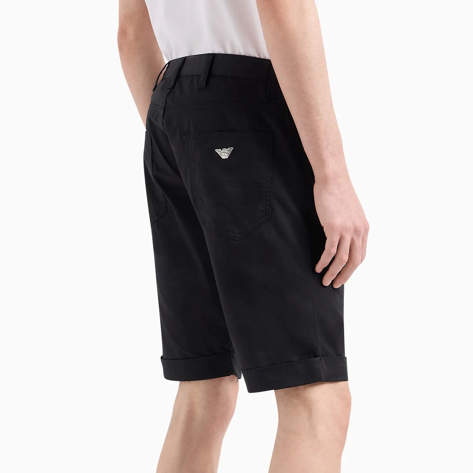 EA 8N1PA6 Shorts - 999 Black - Escape Menswear
