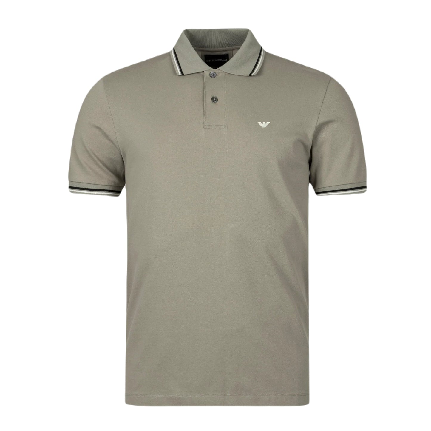 Emporio Armani 8N1FB3 Tip Polo Shirt - 643 Greige - Escape Menswear