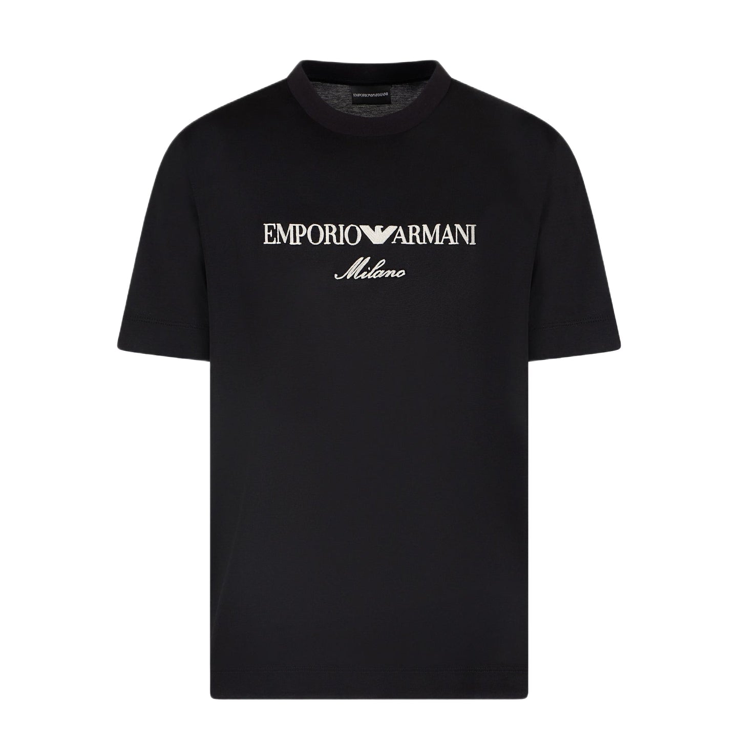 Emporio Armani ASV Embroidery T-Shirt - Black - Escape Menswear