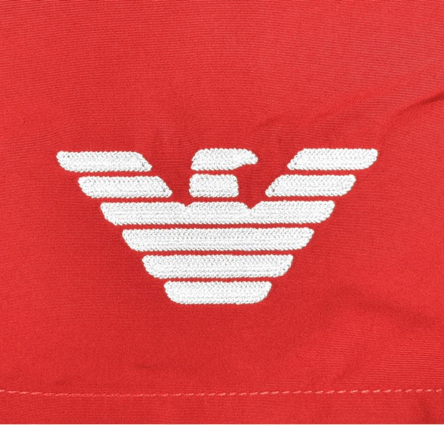 Emporio Armani Boxer Swim Shorts - Red - Escape Menswear