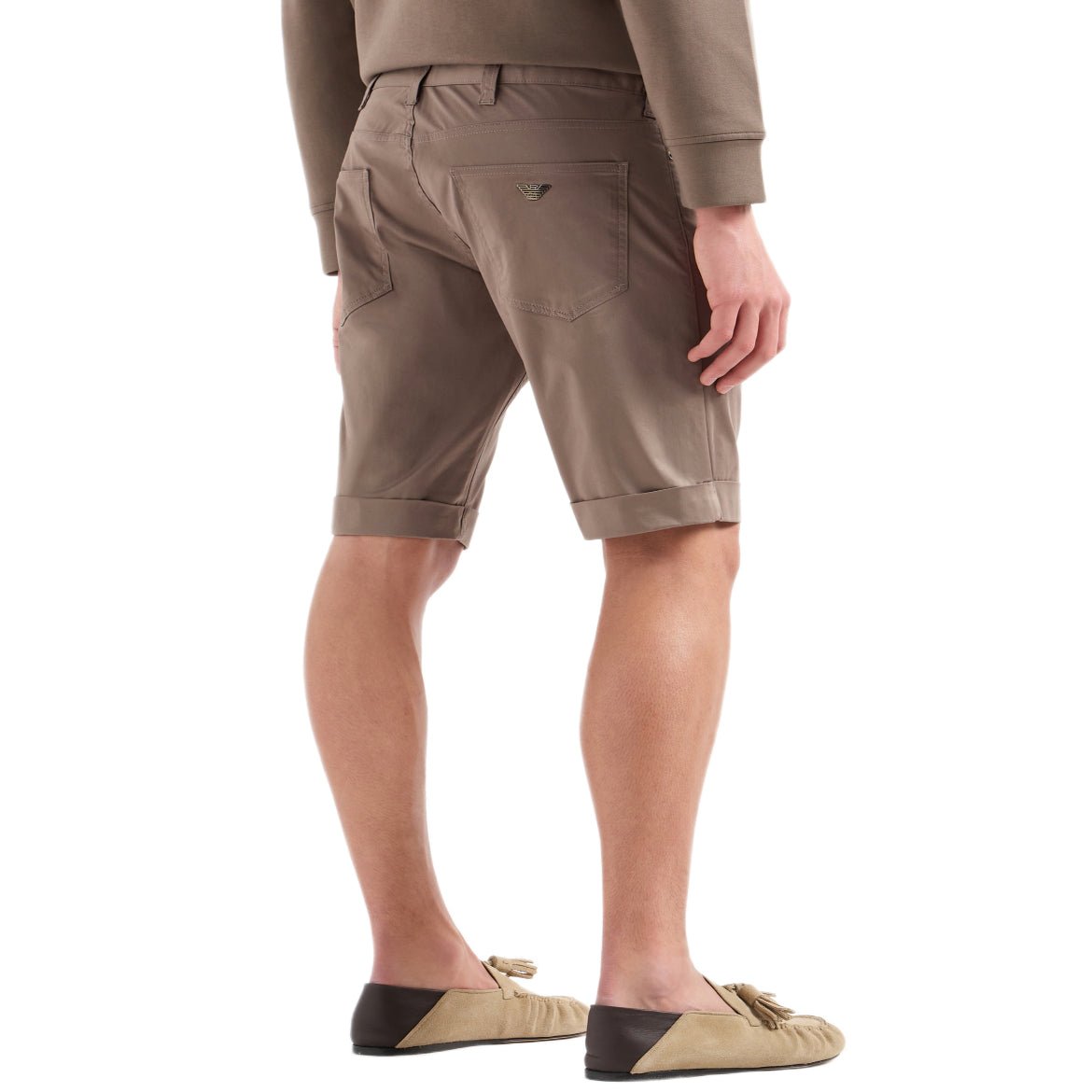Emporio Armani Chino Shorts - Beige - Escape Menswear