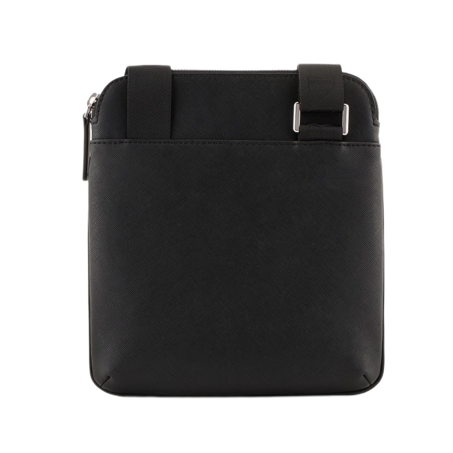 Emporio Armani Eagle Plate Shoulder Bag - Black - Escape Menswear