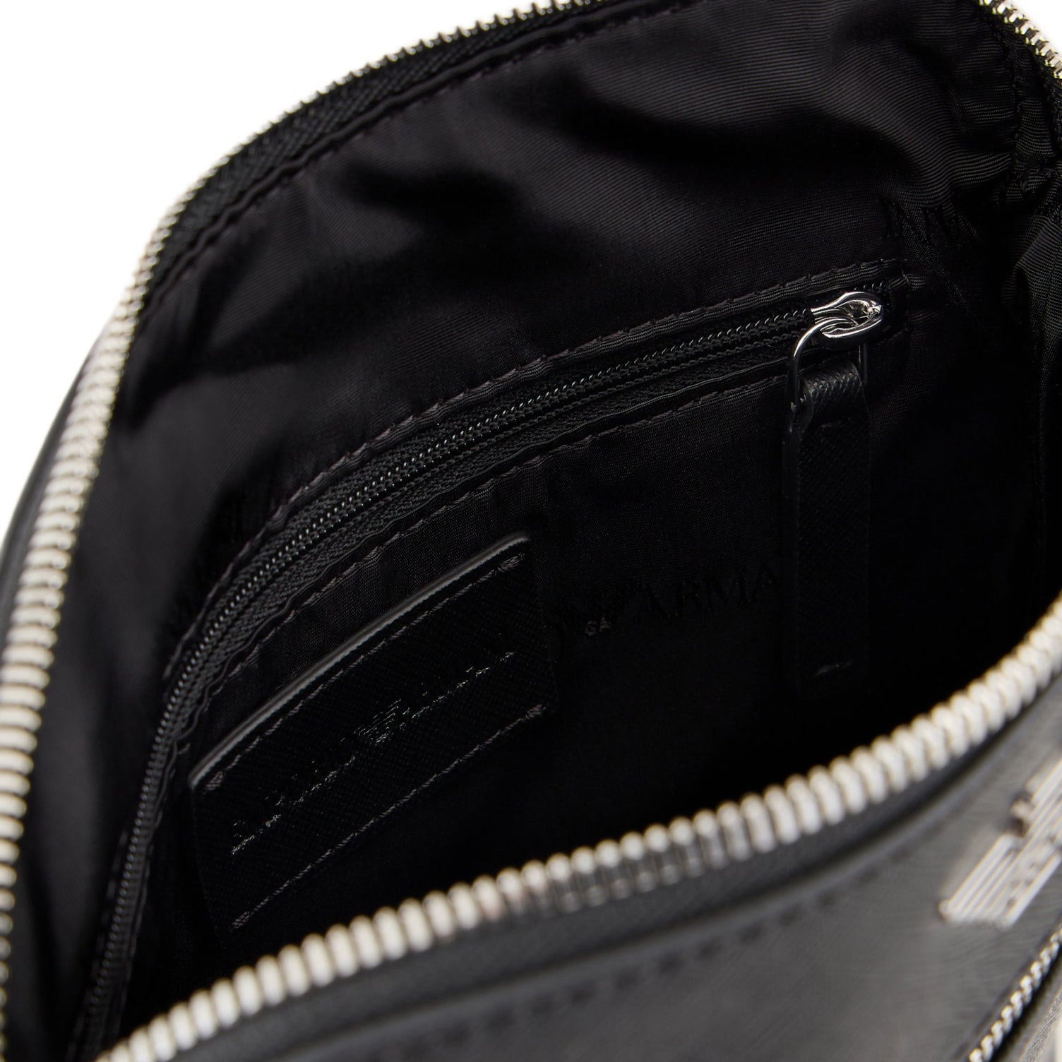 Emporio Armani Eagle Plate Shoulder Bag - Black - Escape Menswear