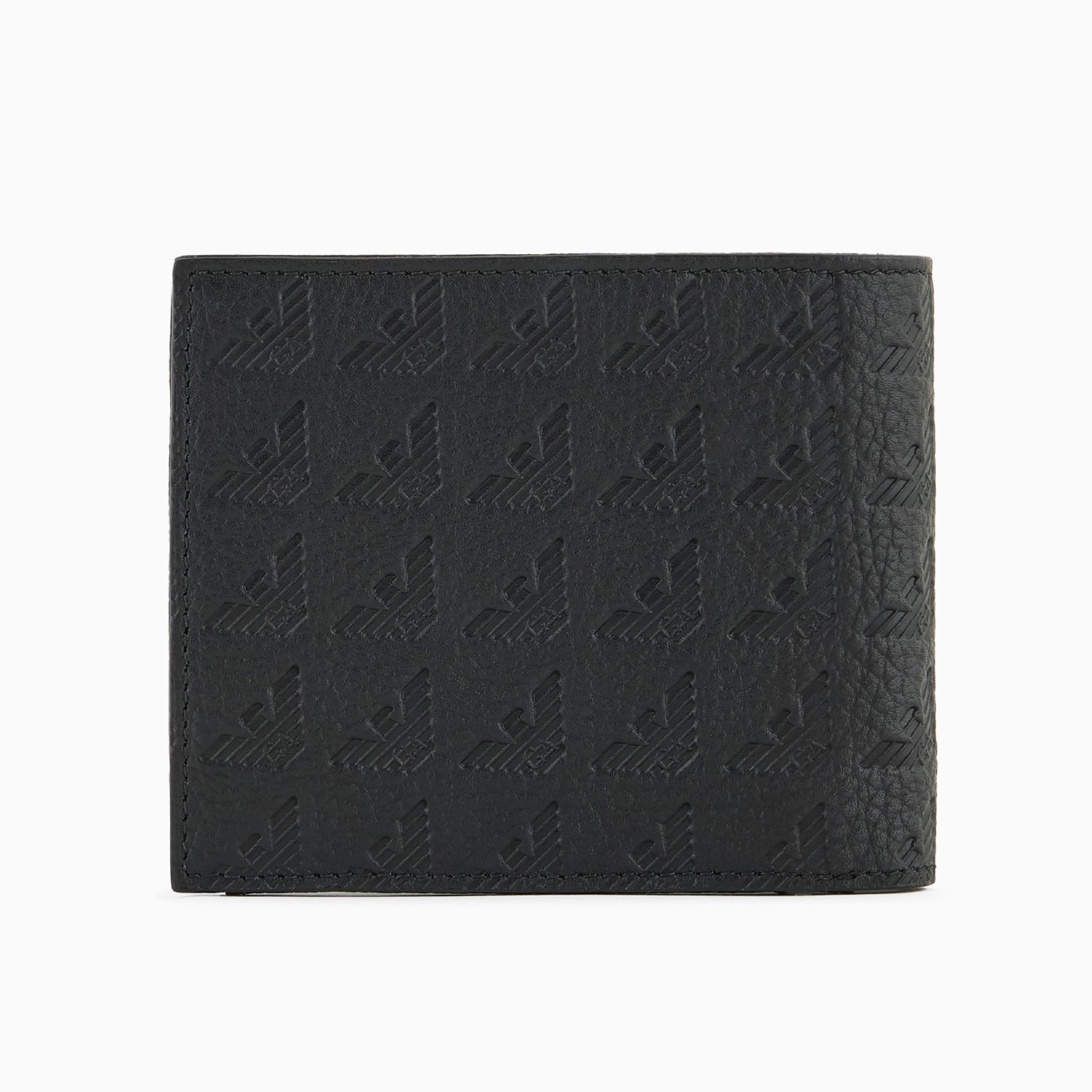 Emporio Armani Embossed Eagle Wallet - 001 Black - Escape Menswear