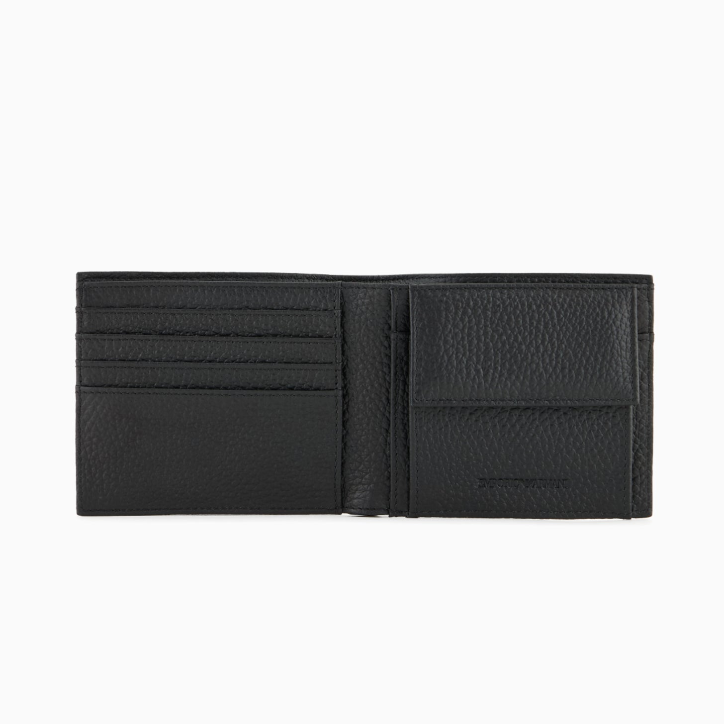 Emporio Armani Embossed Eagle Wallet - 001 Black - Escape Menswear
