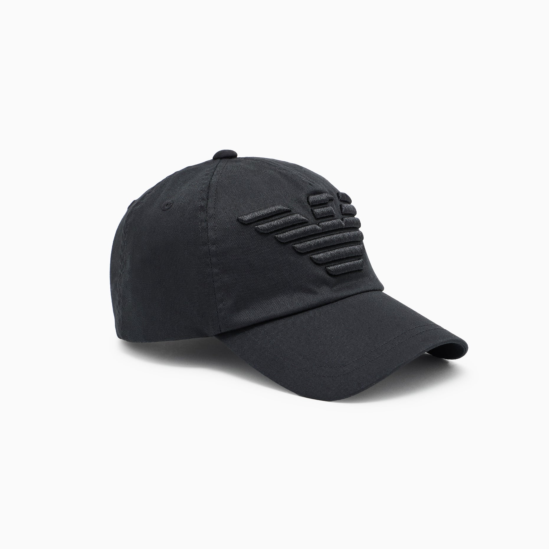 Emporio Armani Embroidered Eagle Cap - 020 Black - Escape Menswear