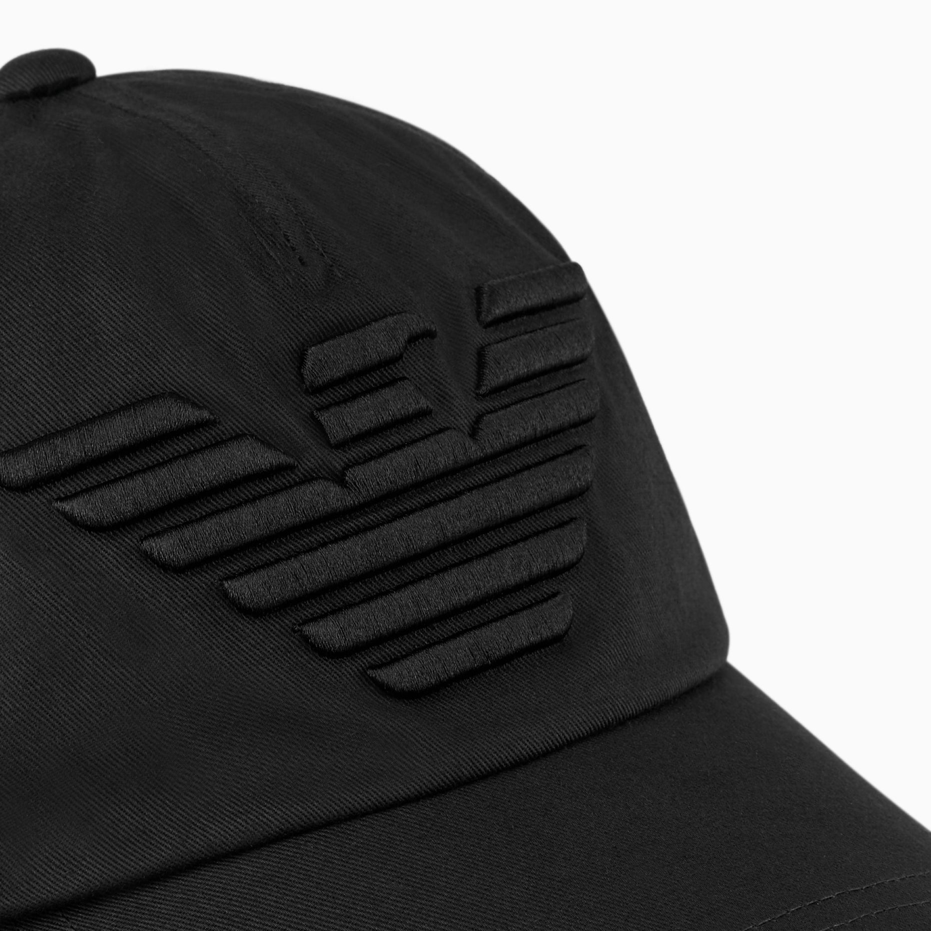 Emporio Armani Embroidered Eagle Cap - 020 Black - Escape Menswear