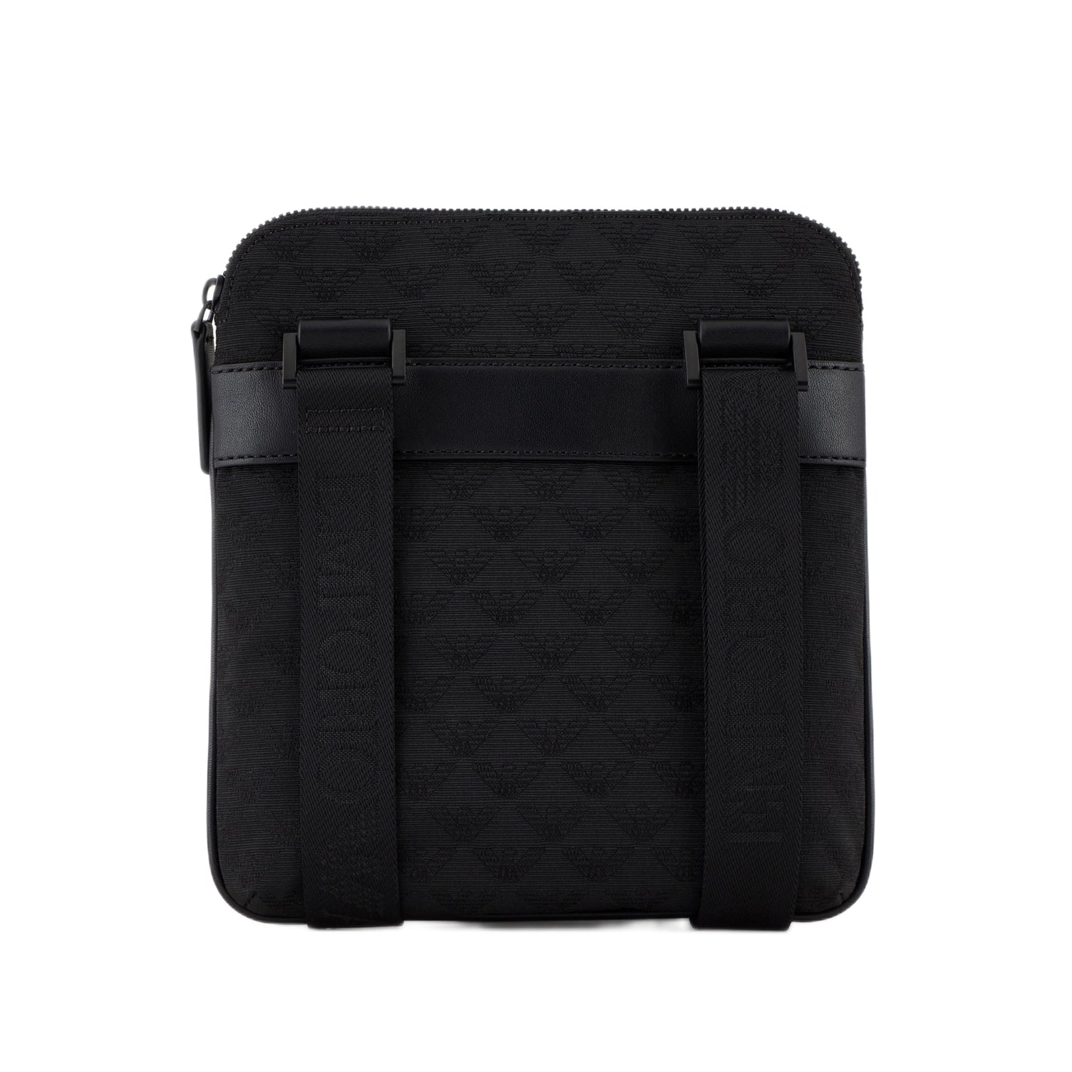 Emporio Armani Flat Nylon Shoulder Bag - Black - Escape Menswear