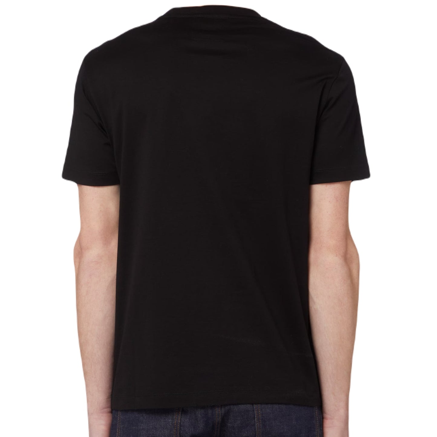 Emporio Armani Jacquard Logo T-Shirt - Black - Escape Menswear