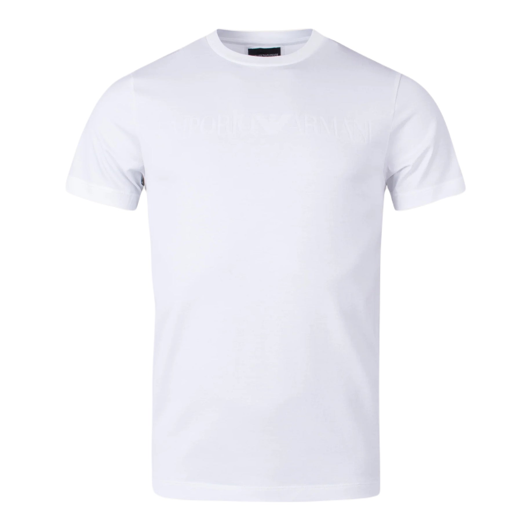 Emporio Armani Jacquard Logo T-Shirt - White - Escape Menswear