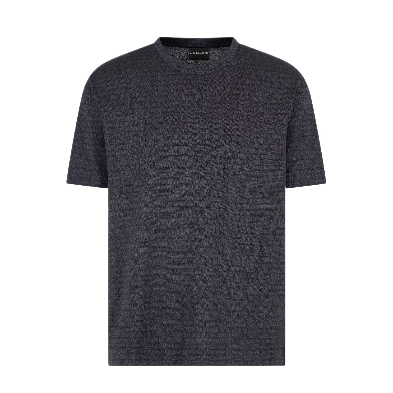 Emporio Armani Jacquard T-Shirt - Black - Escape Menswear