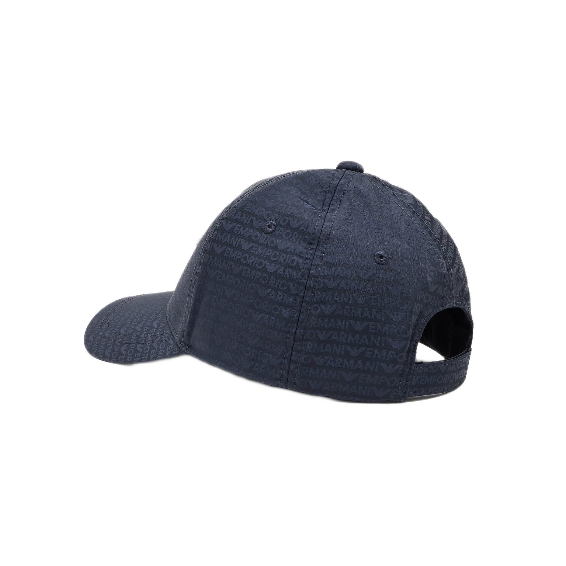 Emporio Armani Jacquared Nylon Lettering Cap - 118 Navy - Escape Menswear