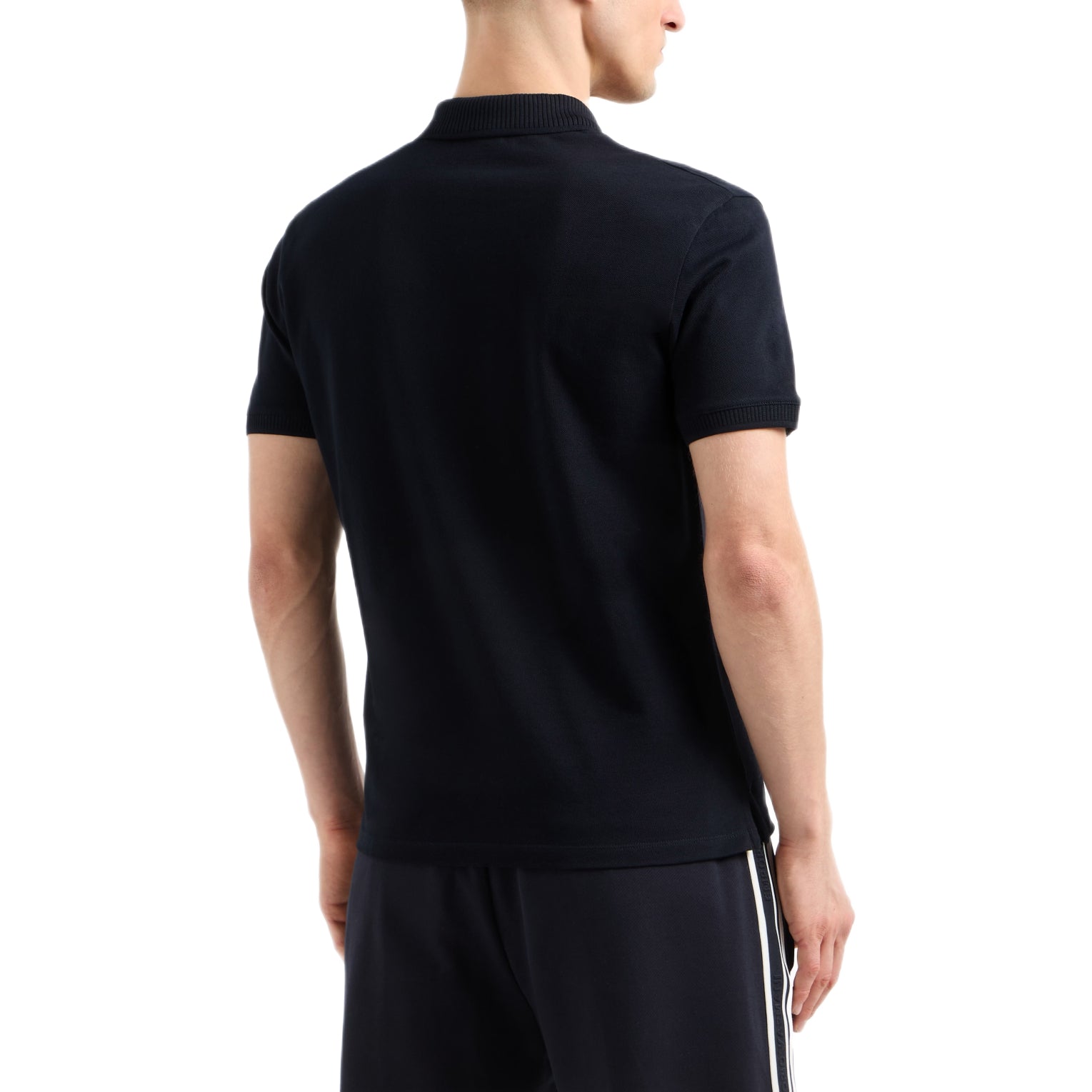 Emporio Armani Jersey Polo Shirt - Navy Blue - Escape Menswear