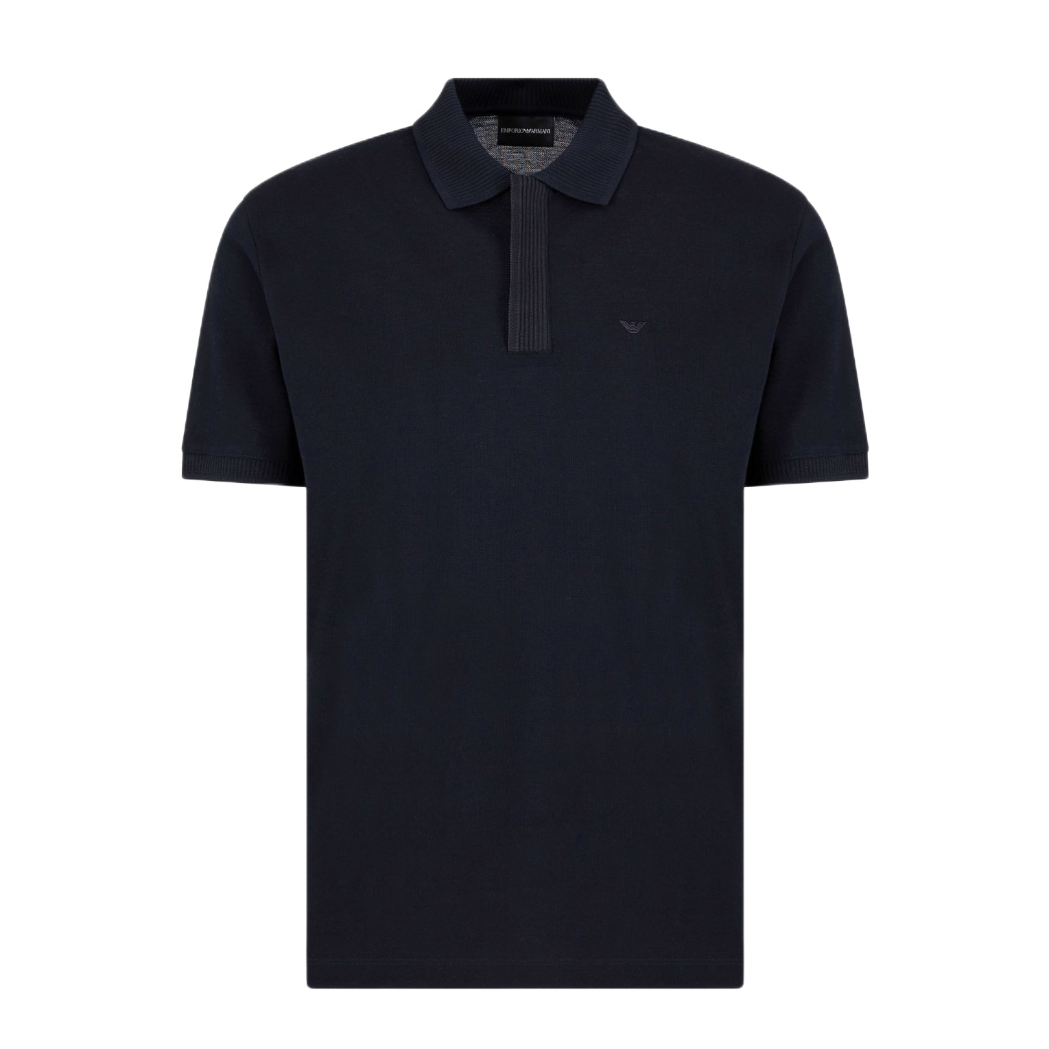 Emporio Armani Jersey Polo Shirt - Navy Blue - Escape Menswear