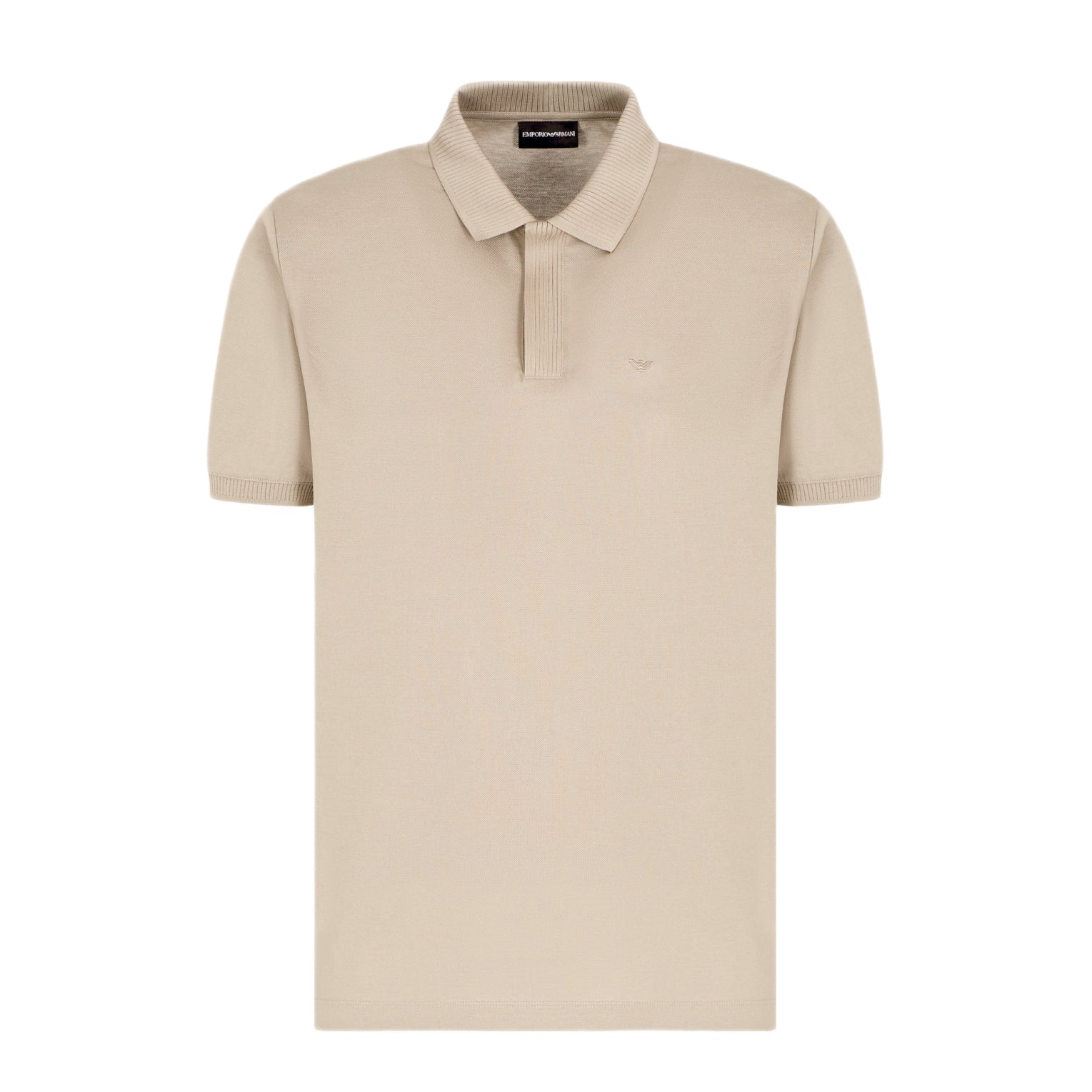 Emporio Armani Jersey Polo Shirt - Roasted Cashew - Escape Menswear