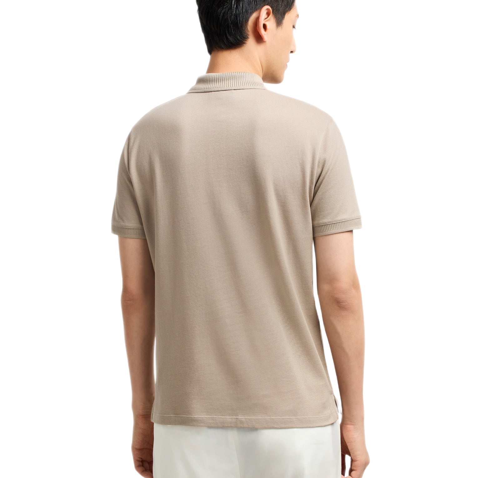 Emporio Armani Jersey Polo Shirt - Roasted Cashew - Escape Menswear