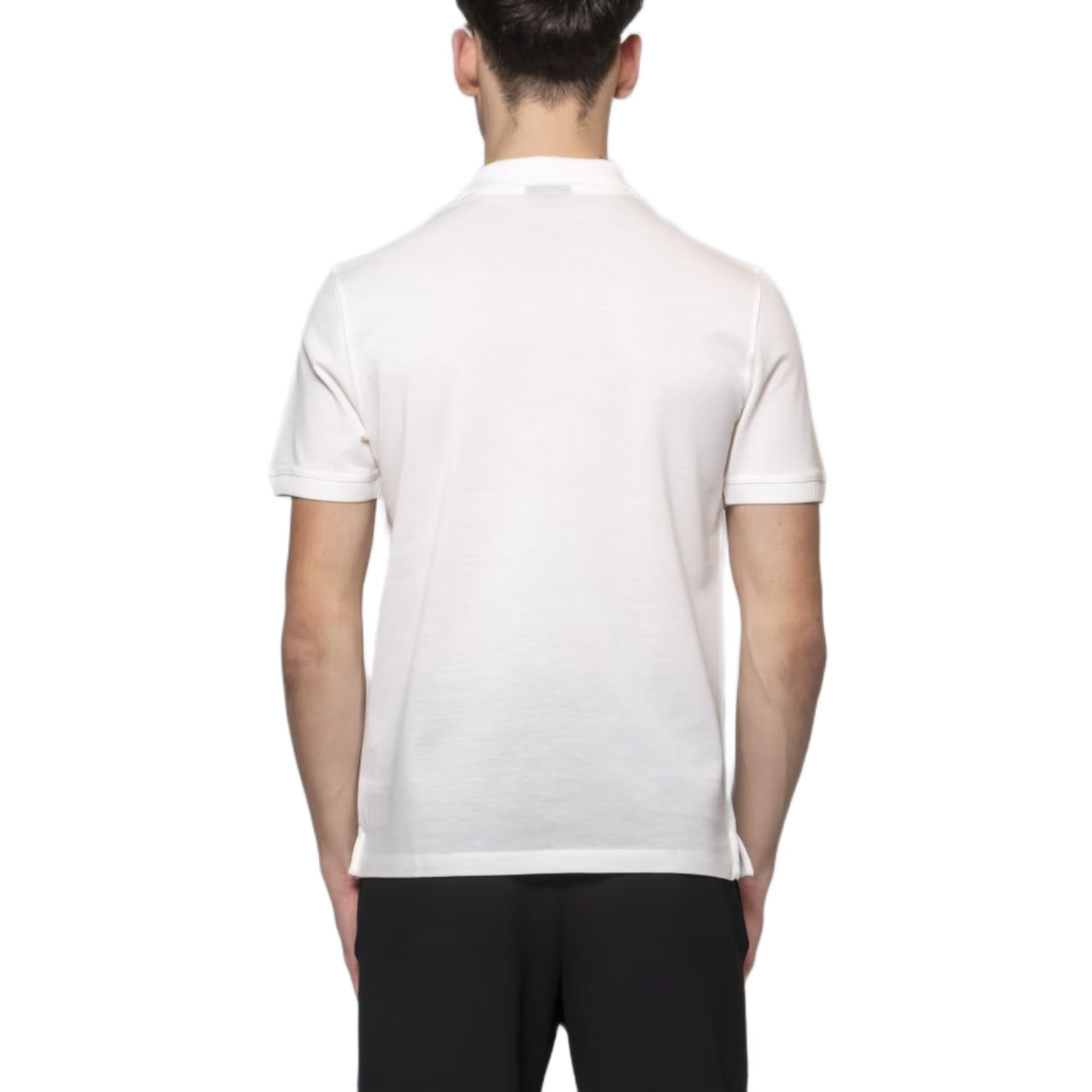Emporio Armani Jersey Polo Shirt - Snow White - Escape Menswear