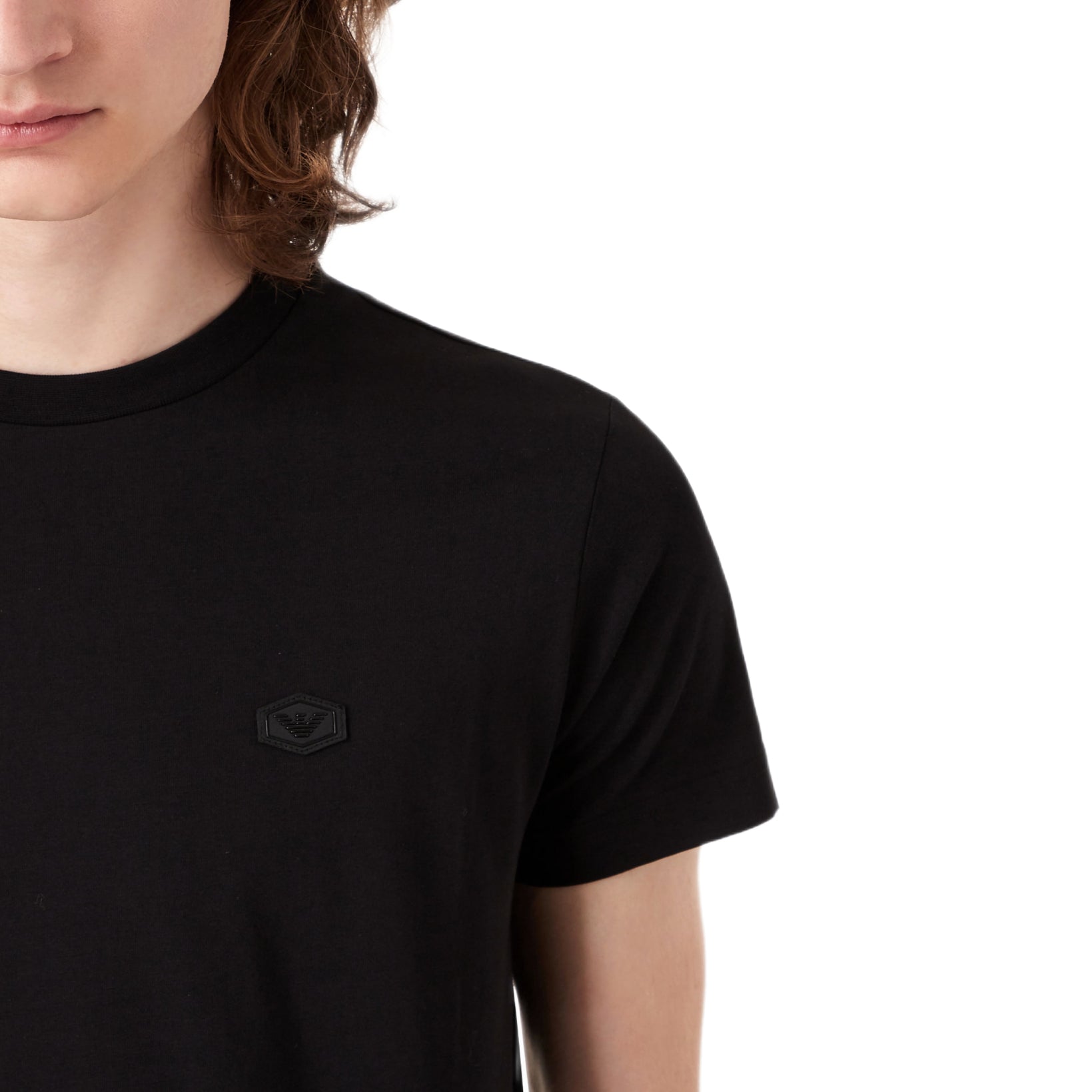 Emporio Armani Logo Patch T-Shirt - Black - Escape Menswear