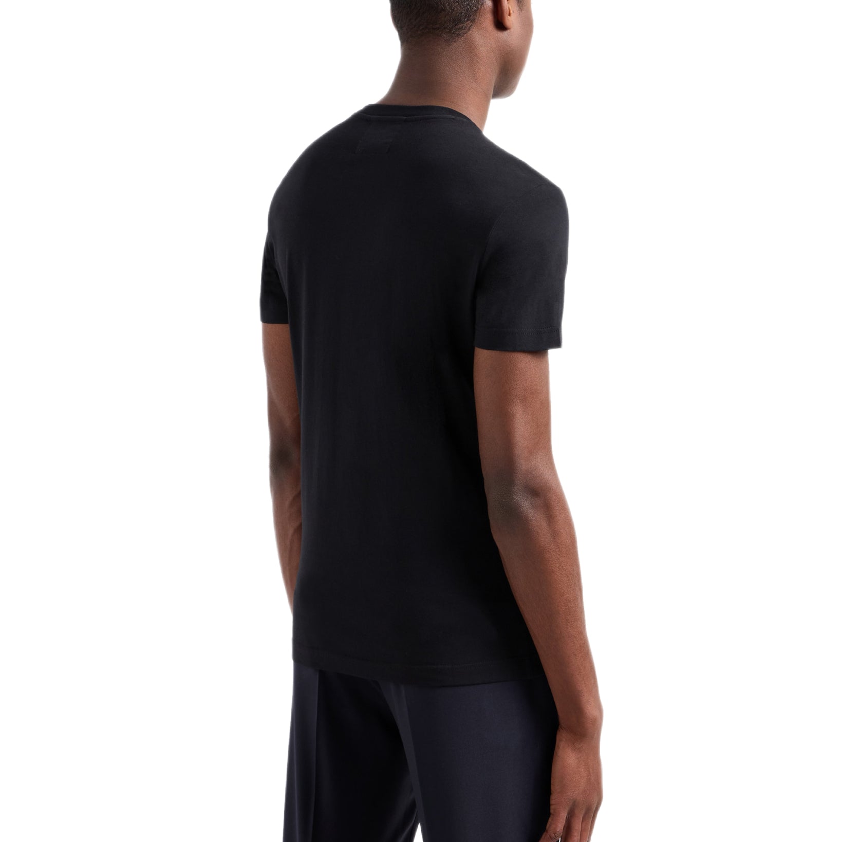 Emporio Armani Logo Patch T-Shirt - Black - Escape Menswear