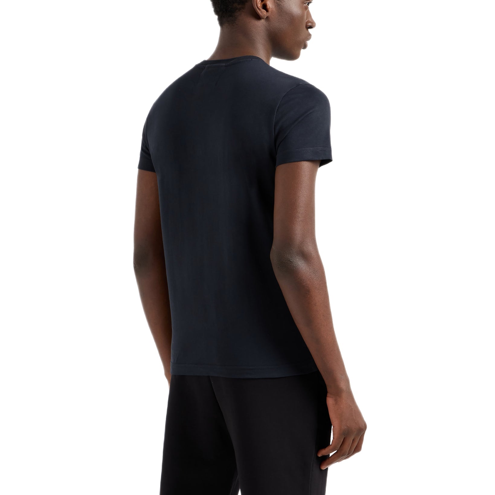Emporio Armani Logo Patch T-Shirt - Navy Blue - Escape Menswear