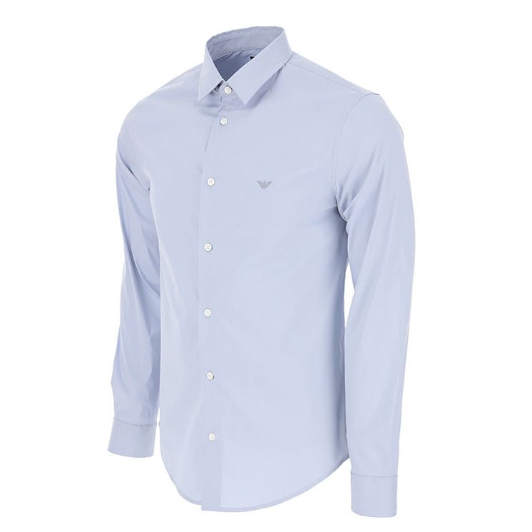 Emporio Armani Long Sleeve Shirt - Lilac Grey - Escape Menswear