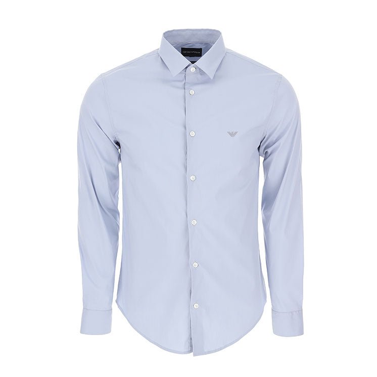 Emporio Armani Long Sleeve Shirt - Lilac Grey - Escape Menswear