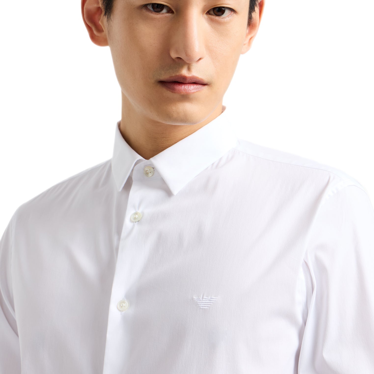 Emporio Armani Long Sleeve Shirt - White - Escape Menswear