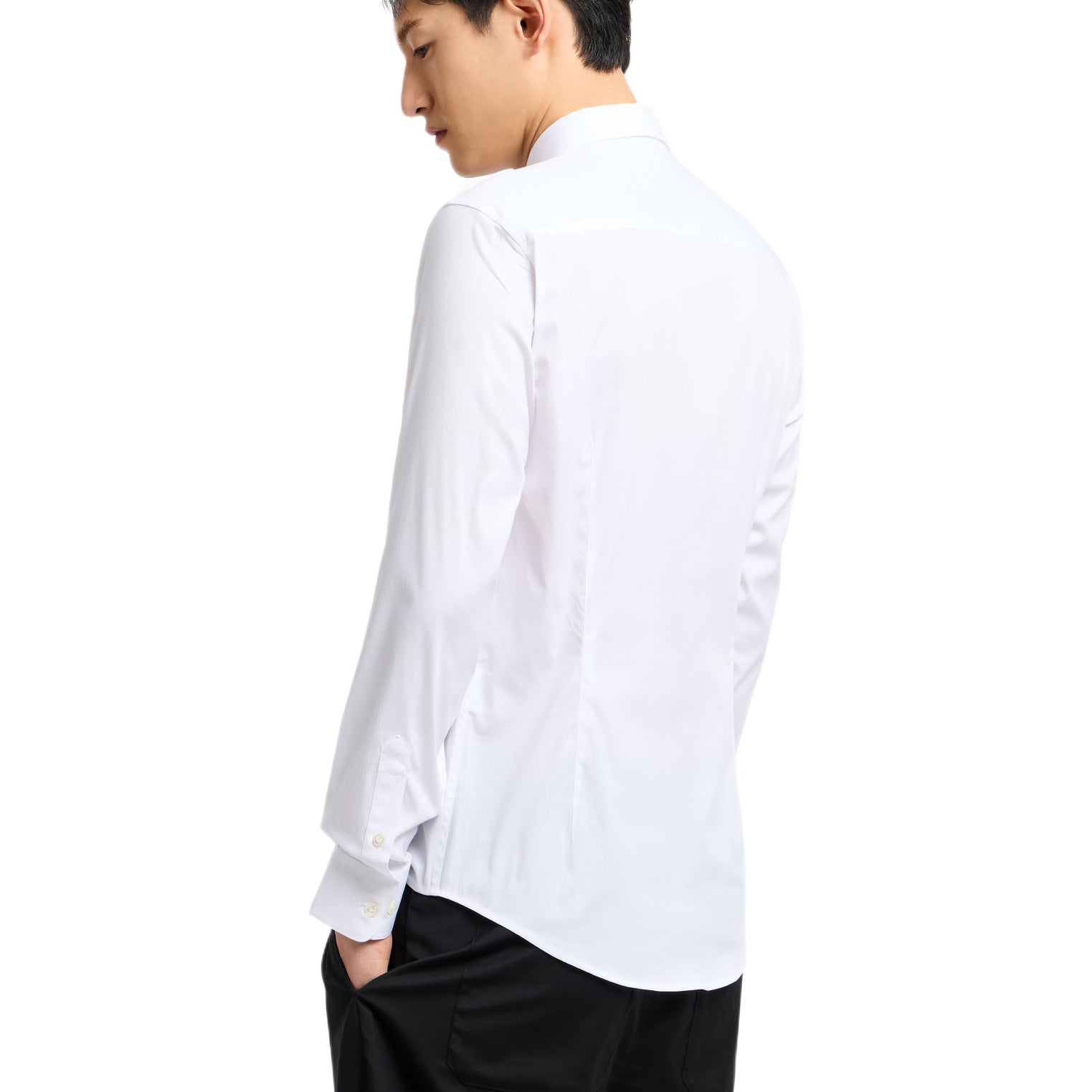Emporio Armani Long Sleeve Shirt - White - Escape Menswear