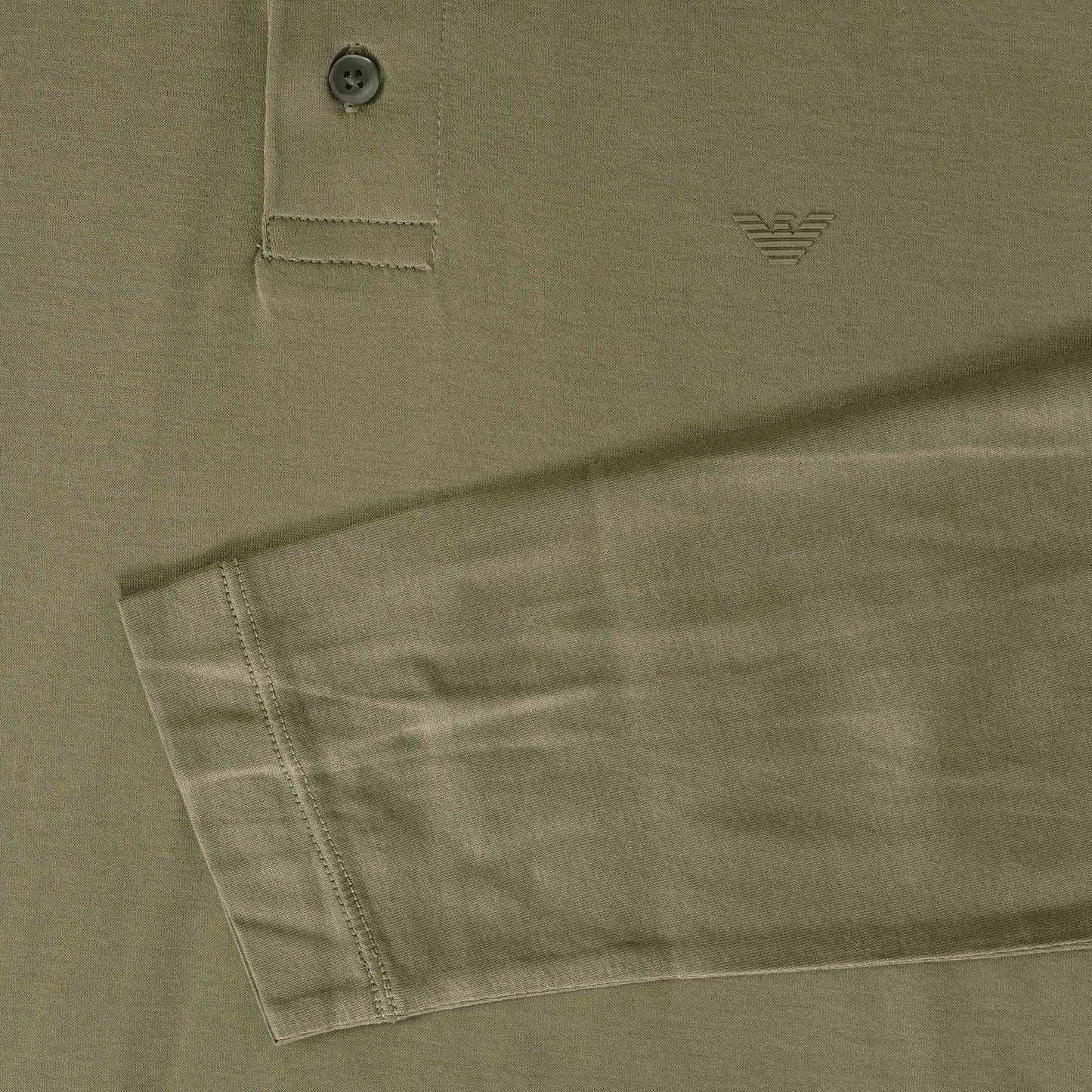 Emporio Armani L/S 8N1F97 Polo Shirt - 606 Salvia - Escape Menswear