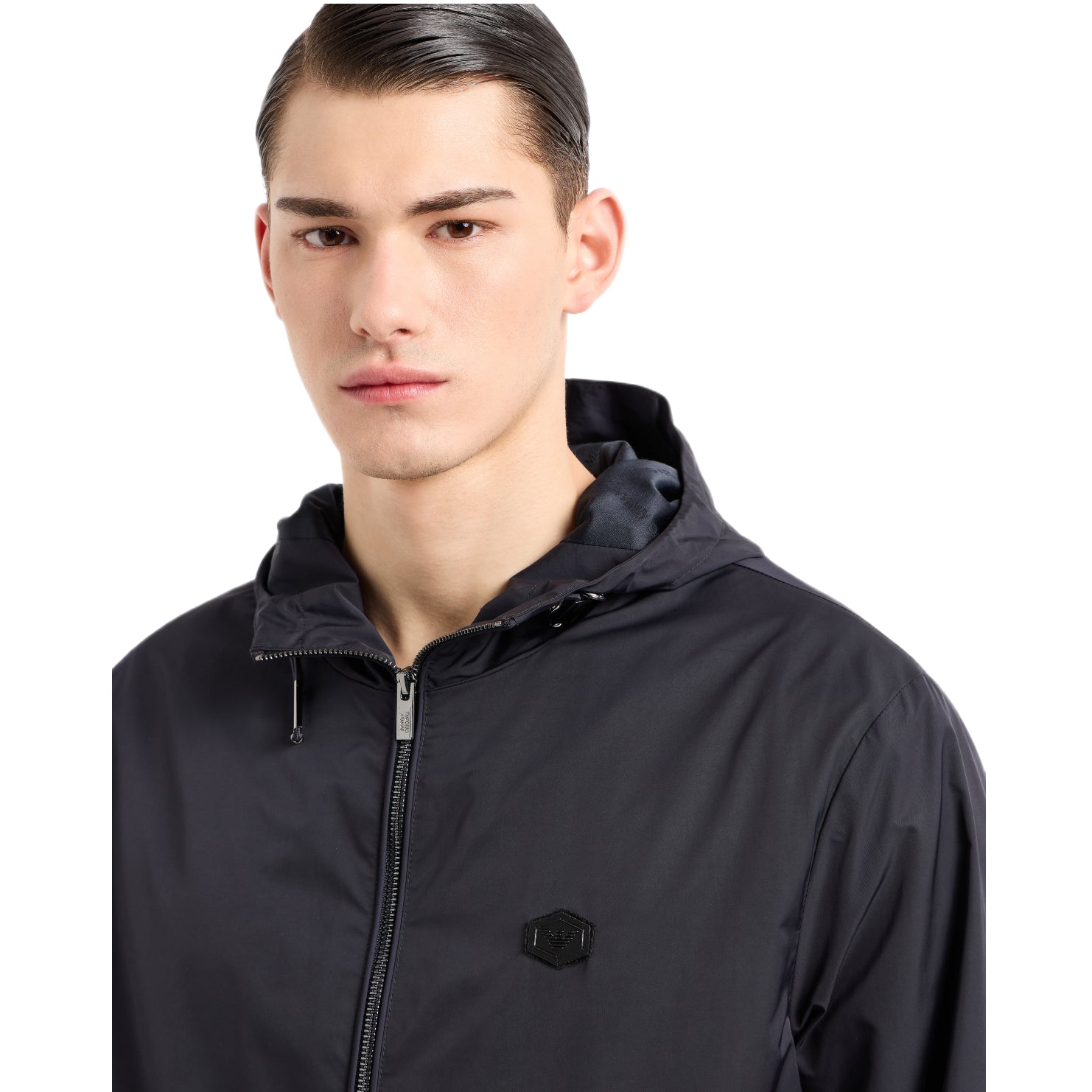Emporio Armani Nylon Logo Patch Jacket - 920 Navy - Escape Menswear
