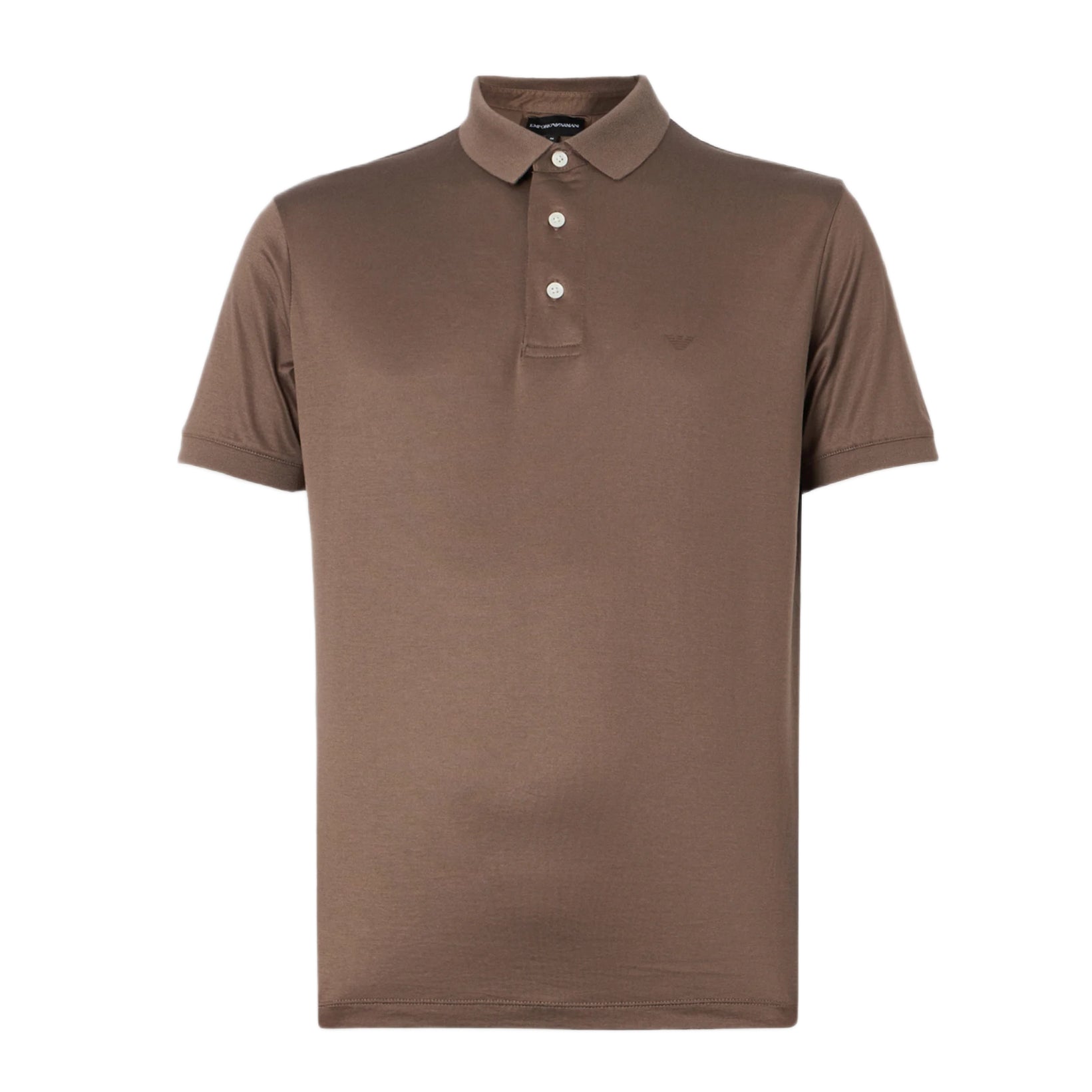 Emporio Armani Short Sleeve Jersey Polo - 195 Chocolate - Escape Menswear