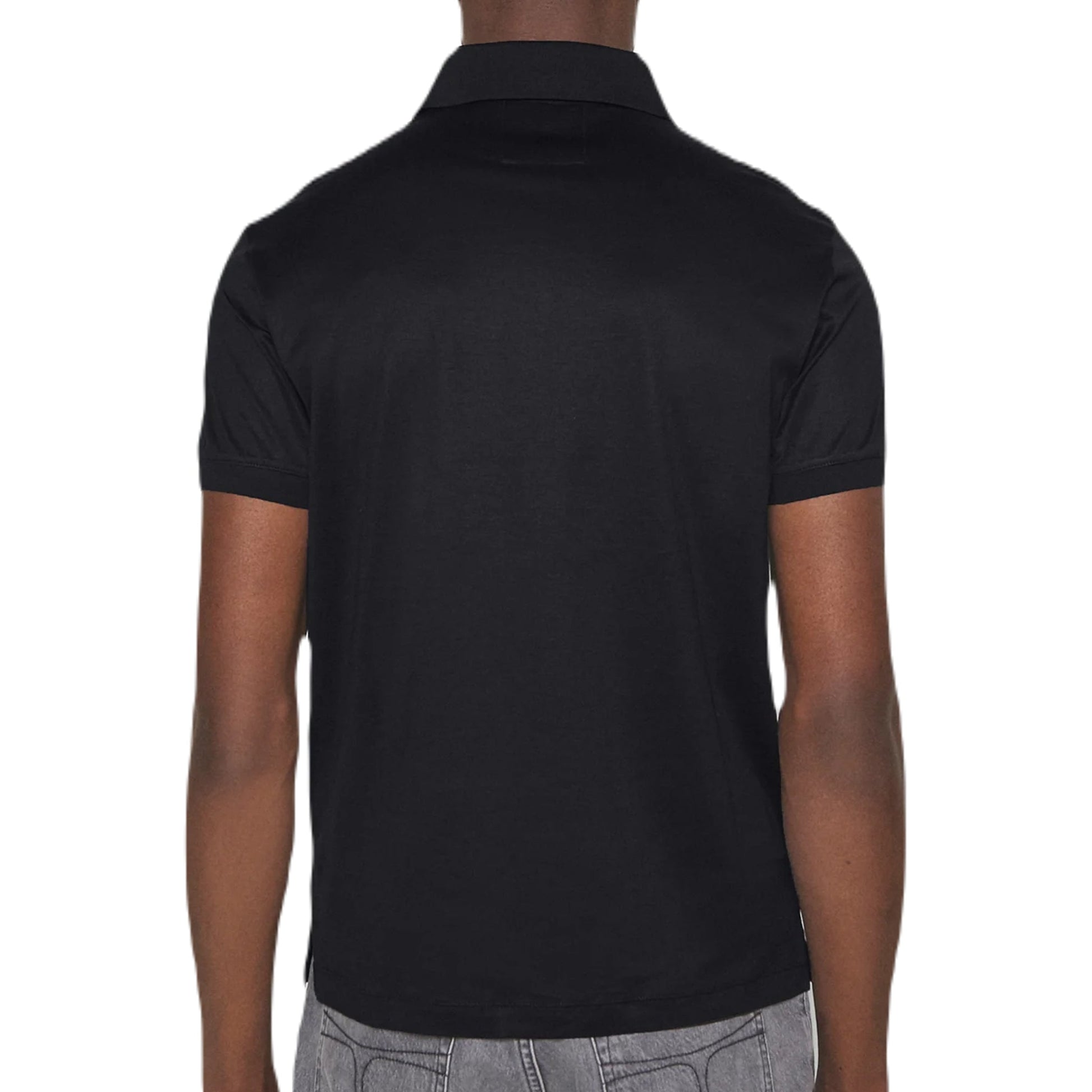 Emporio Armani Short Sleeve Jersey Polo - Black - Escape Menswear