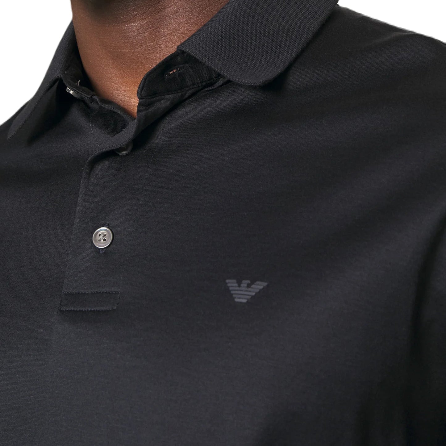 Emporio Armani Short Sleeve Jersey Polo - Navy - Escape Menswear