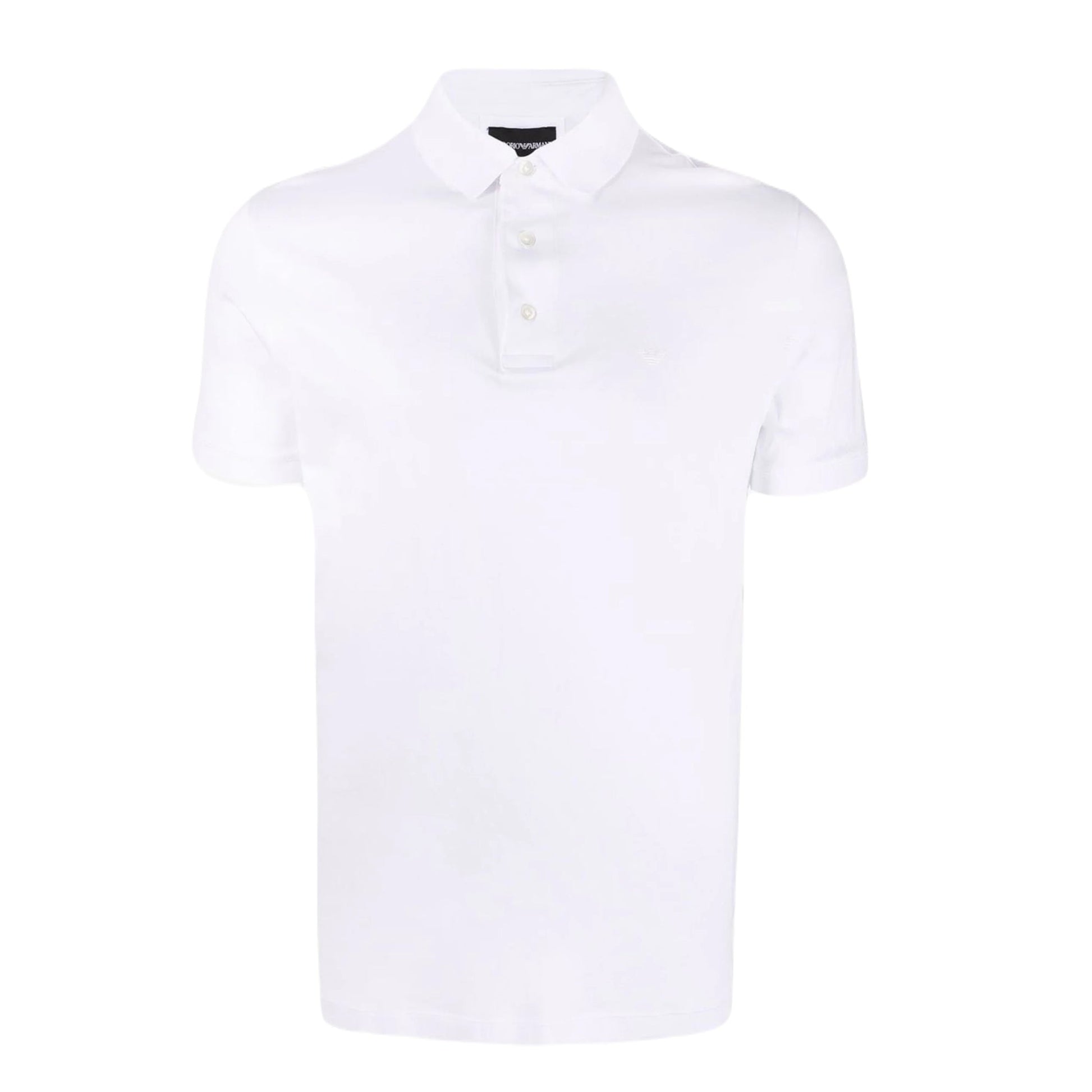 Emporio Armani Short Sleeve Jersey Polo - White - Escape Menswear