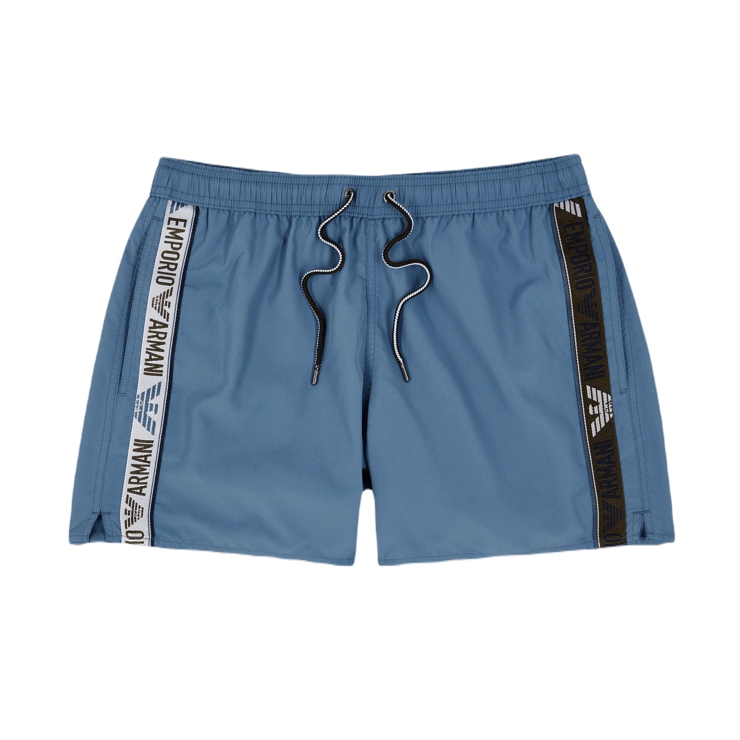 Emporio Armani Stripe Logo Swim Shorts - Aviation - Escape Menswear