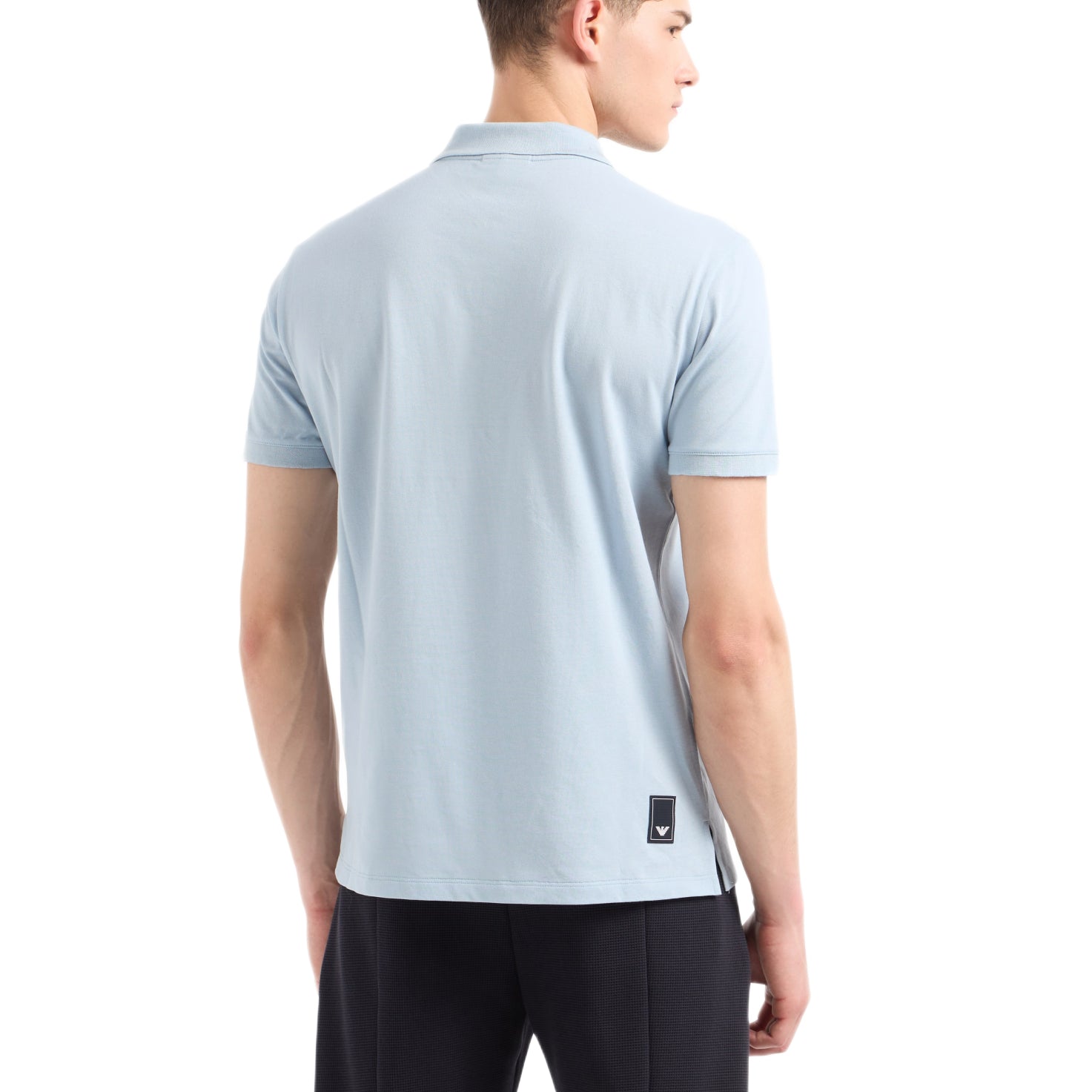 Emporio Armani Travel Essential Polo Shirt - Pearl Blue - Escape Menswear