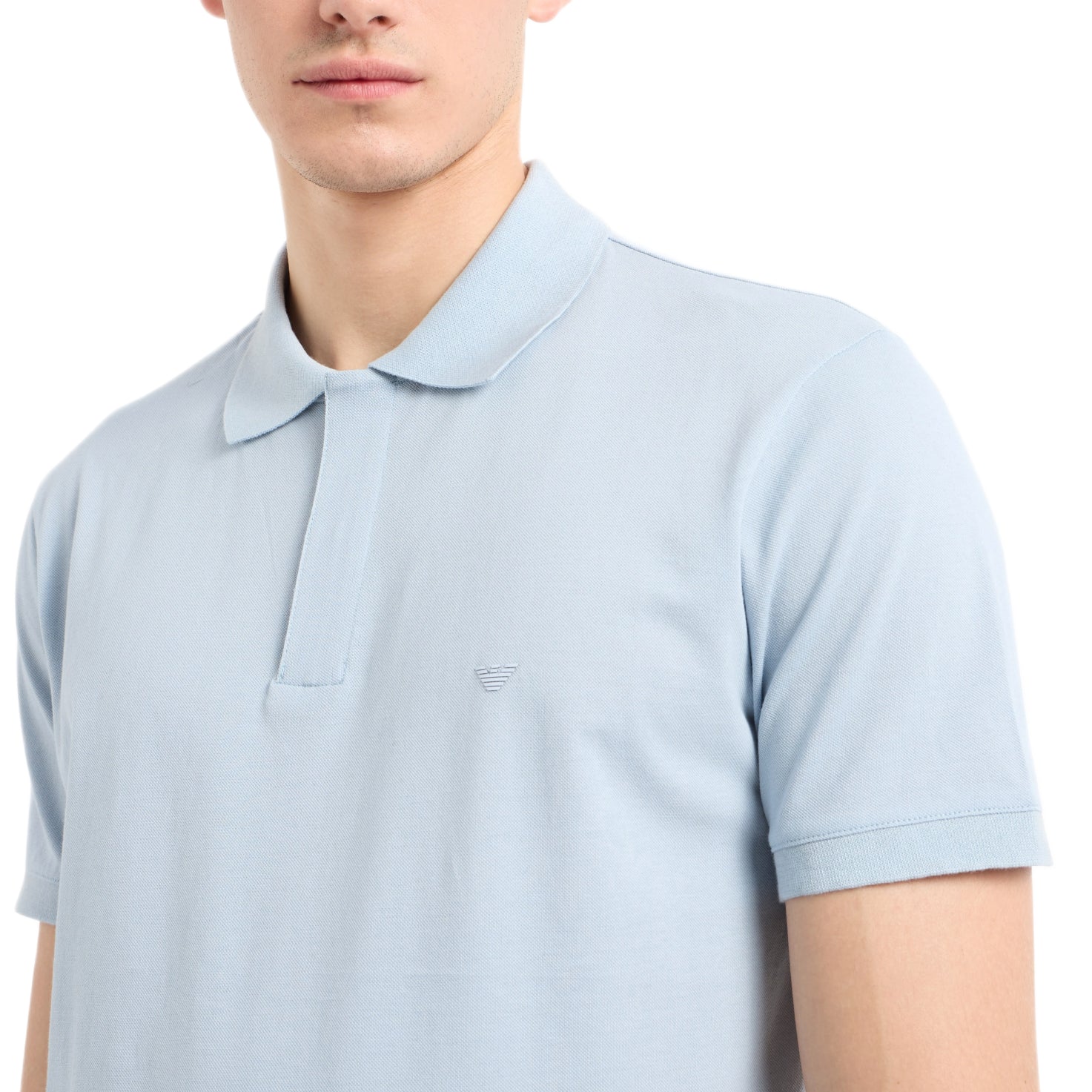 Emporio Armani Travel Essential Polo Shirt - Pearl Blue - Escape Menswear