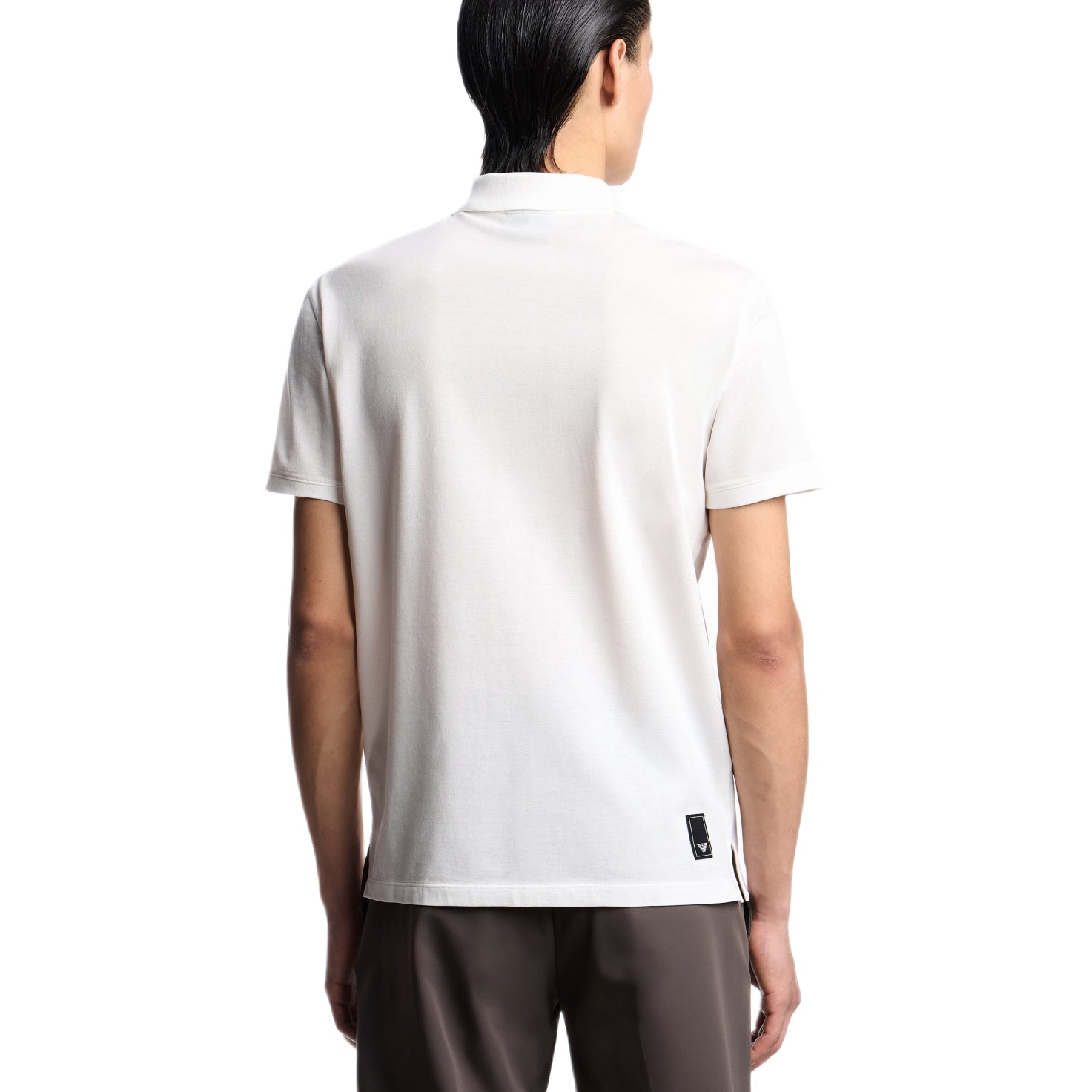 Emporio Armani Travel Essential Polo Shirt - Snow White - Escape Menswear