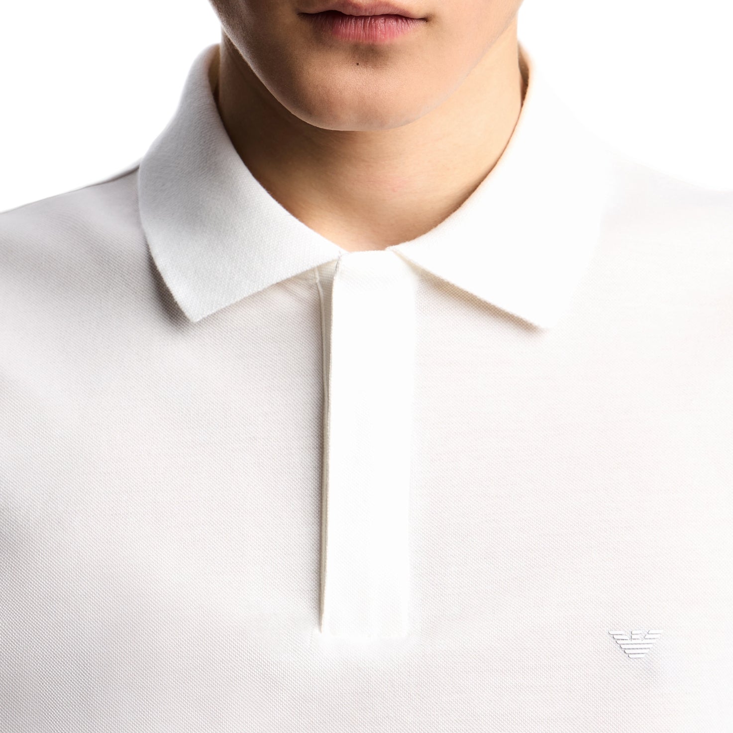 Emporio Armani Travel Essential Polo Shirt - Snow White - Escape Menswear