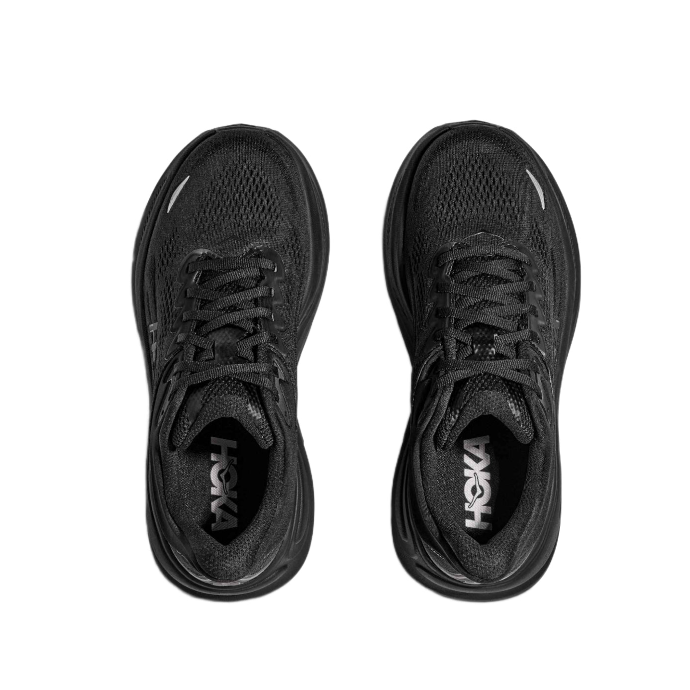 Hoka Bondi 9 Road Running Shoes - Black/Black - Escape Menswear
